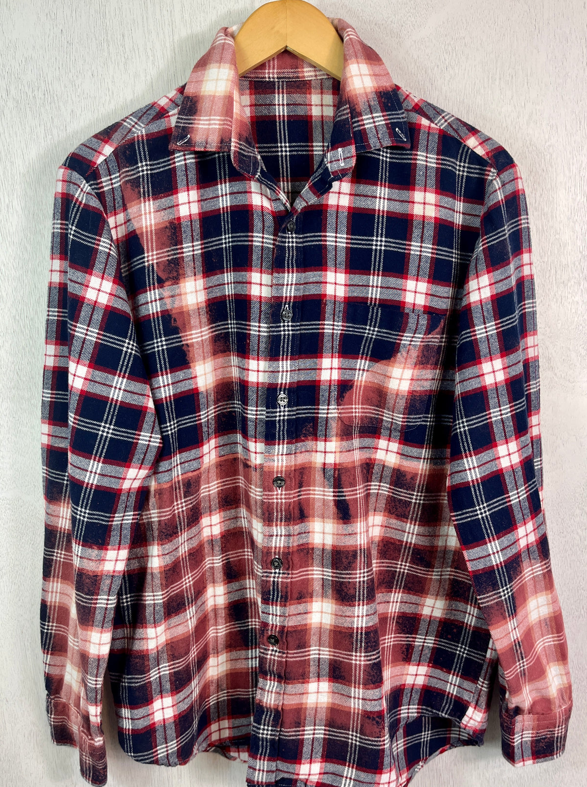 Vintage Red, White and Blue Flannel Size Small