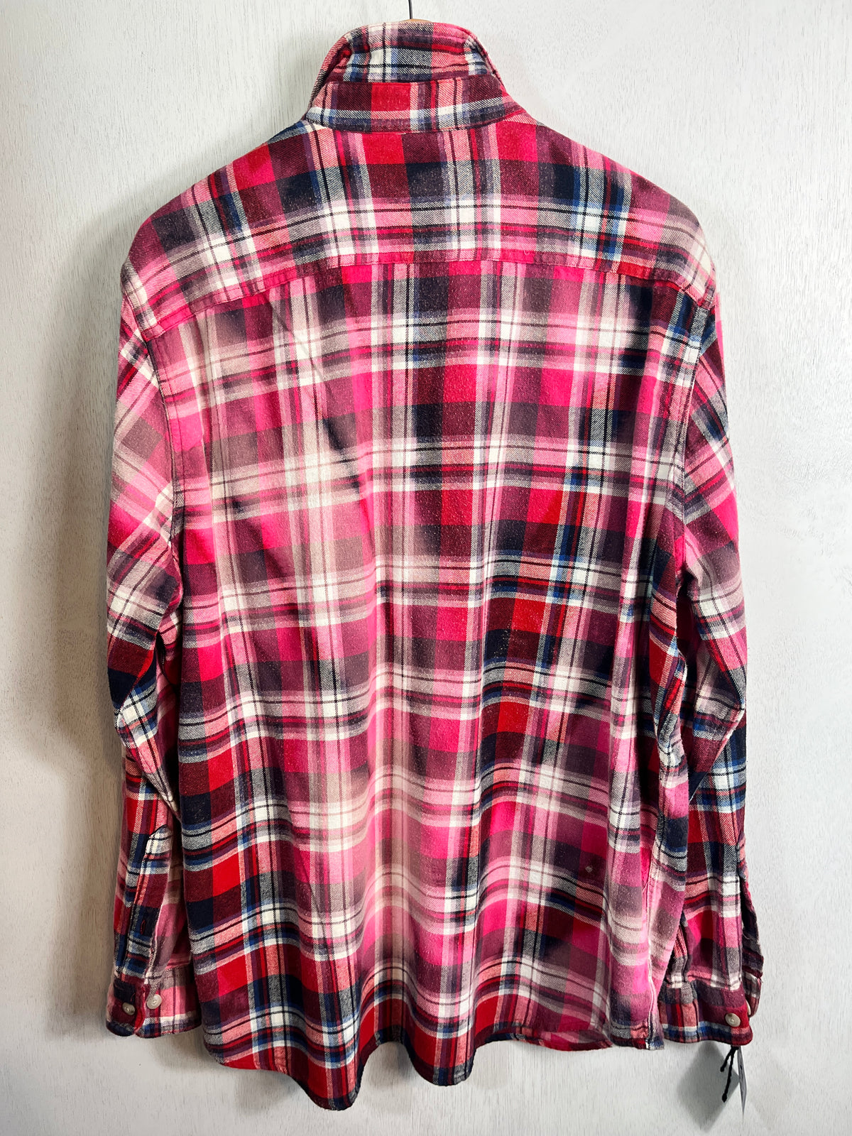 Vintage Navy, Pink, Red and White Flannel Size XL