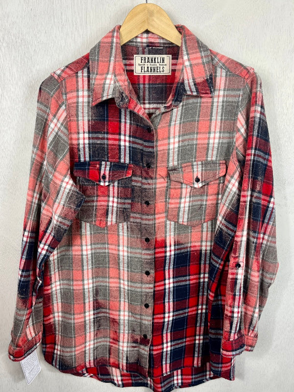 Vintage Red, White and Blue Flannel Size Small