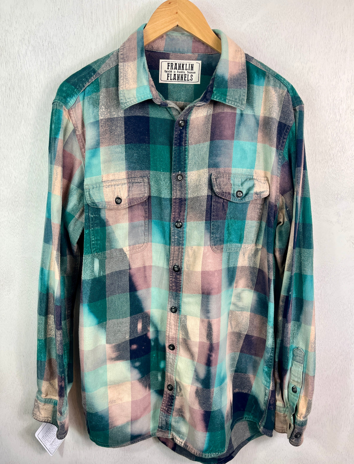 Vintage Green, Turquoise, Navy and Rose Size Large