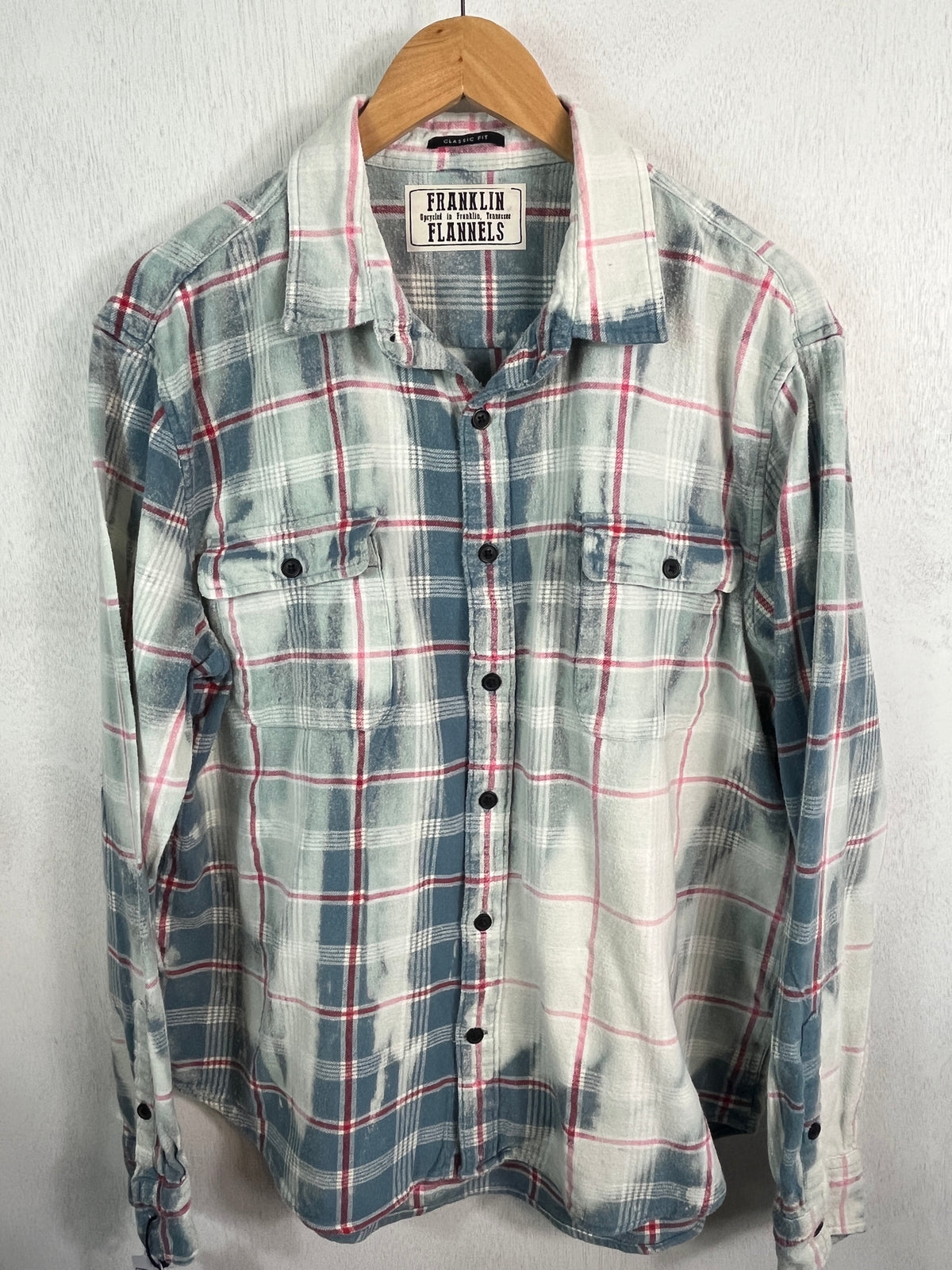 Vintage Red, White and Blue Flannel Size Large