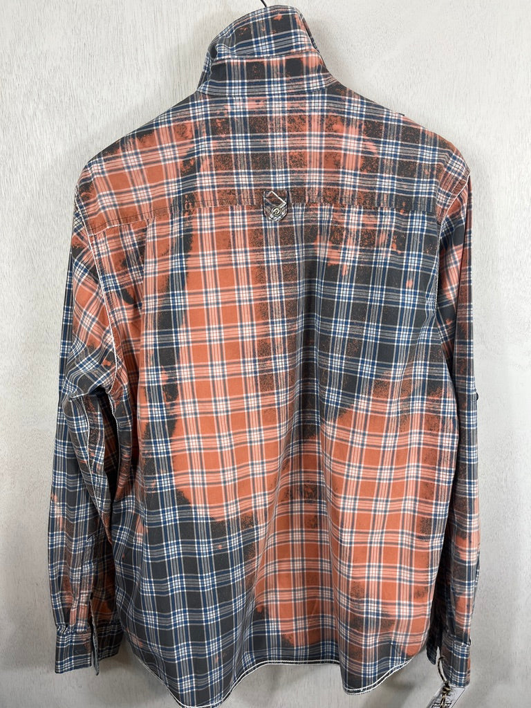 Vintage Grey, Dusty Rose and Blue Lightweight Cotton Size Large