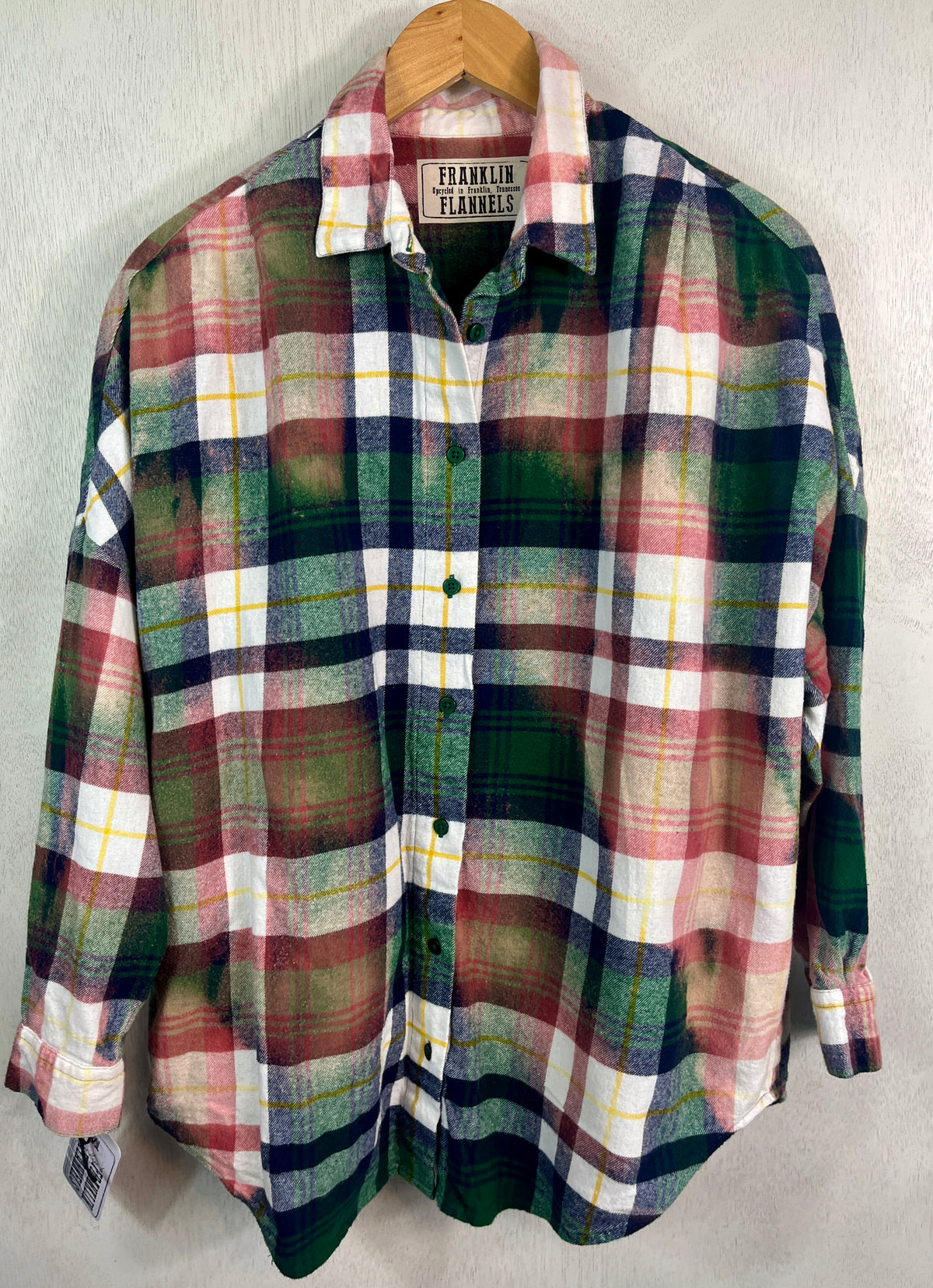 Vintage Green, Navy Blue, Yellow, White and Pink Size Medium
