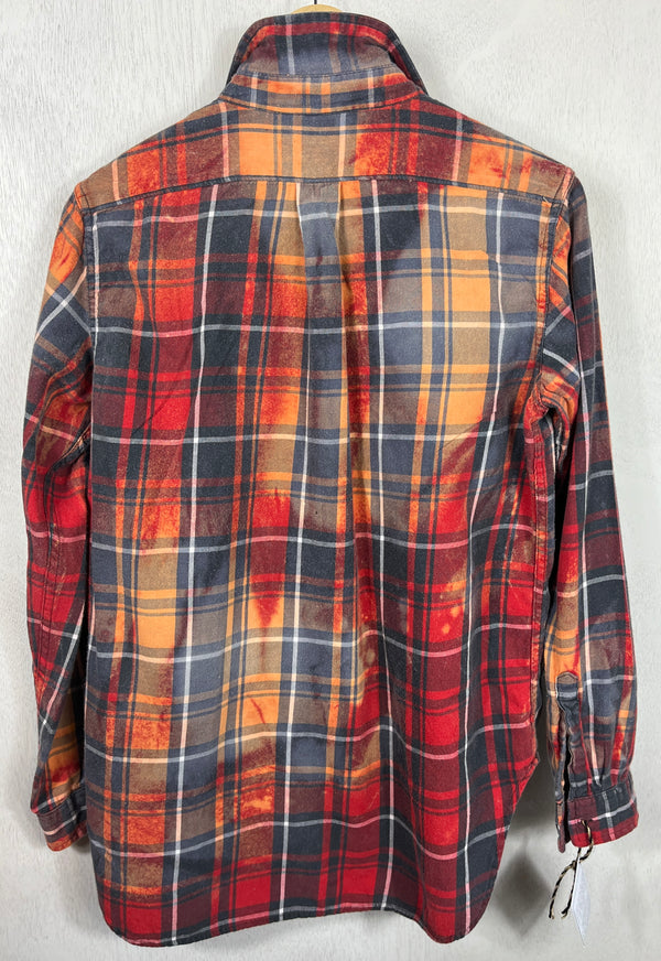 Vintage Red, Blue, Gold and White Flannel Size Small