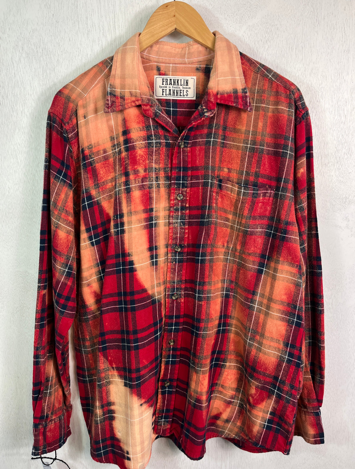 Vintage Red, Gold and Navy Flannel Size XL