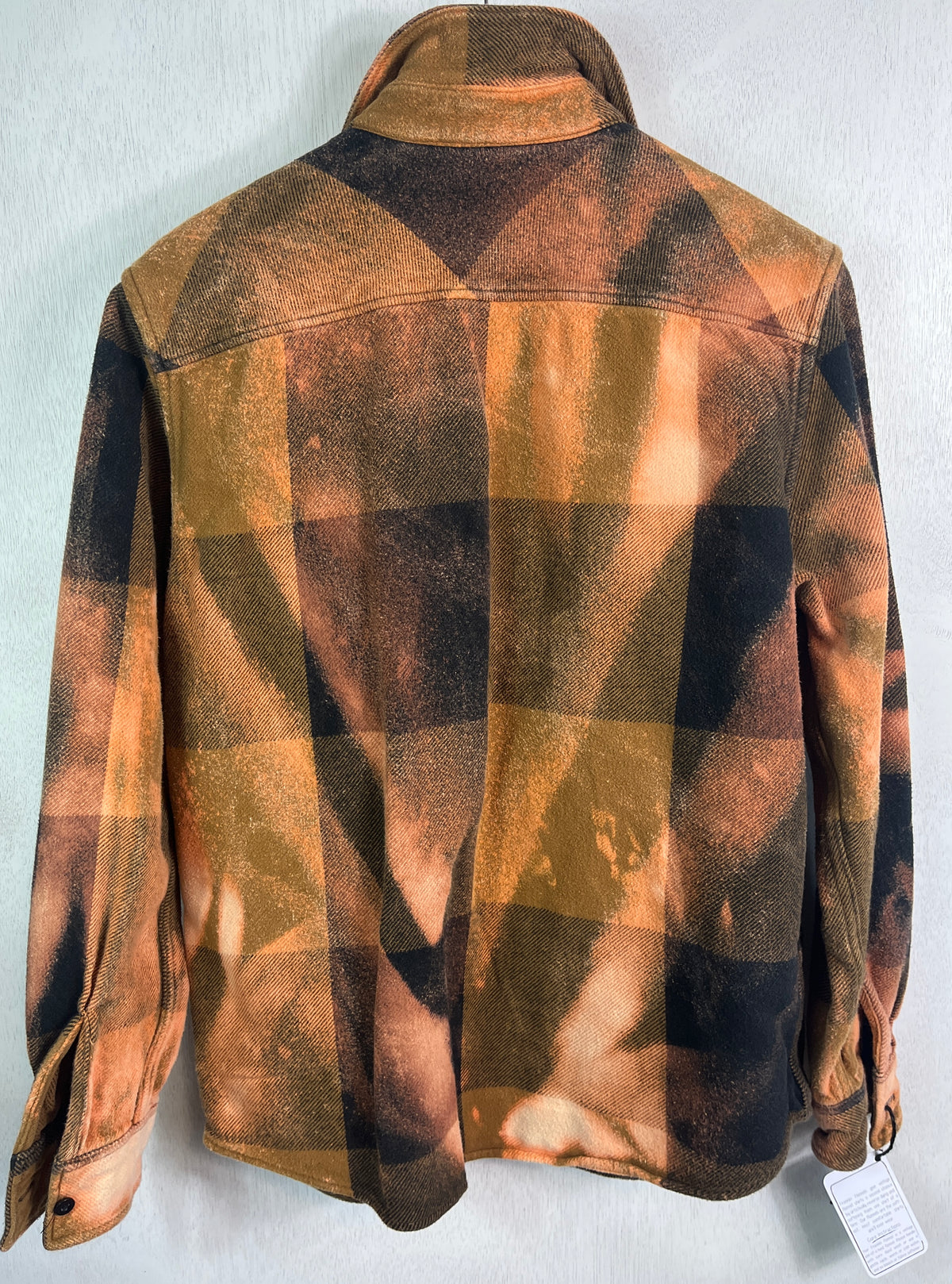Vintage Army Green, Black, Rust and Gold Flannel Jacket Size Medium