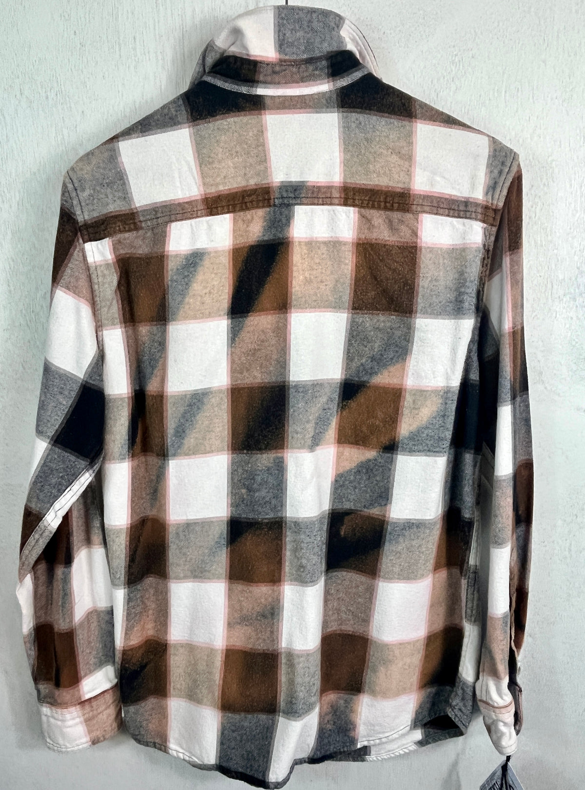 Vintage Black, White and Brown Flannel Size Small