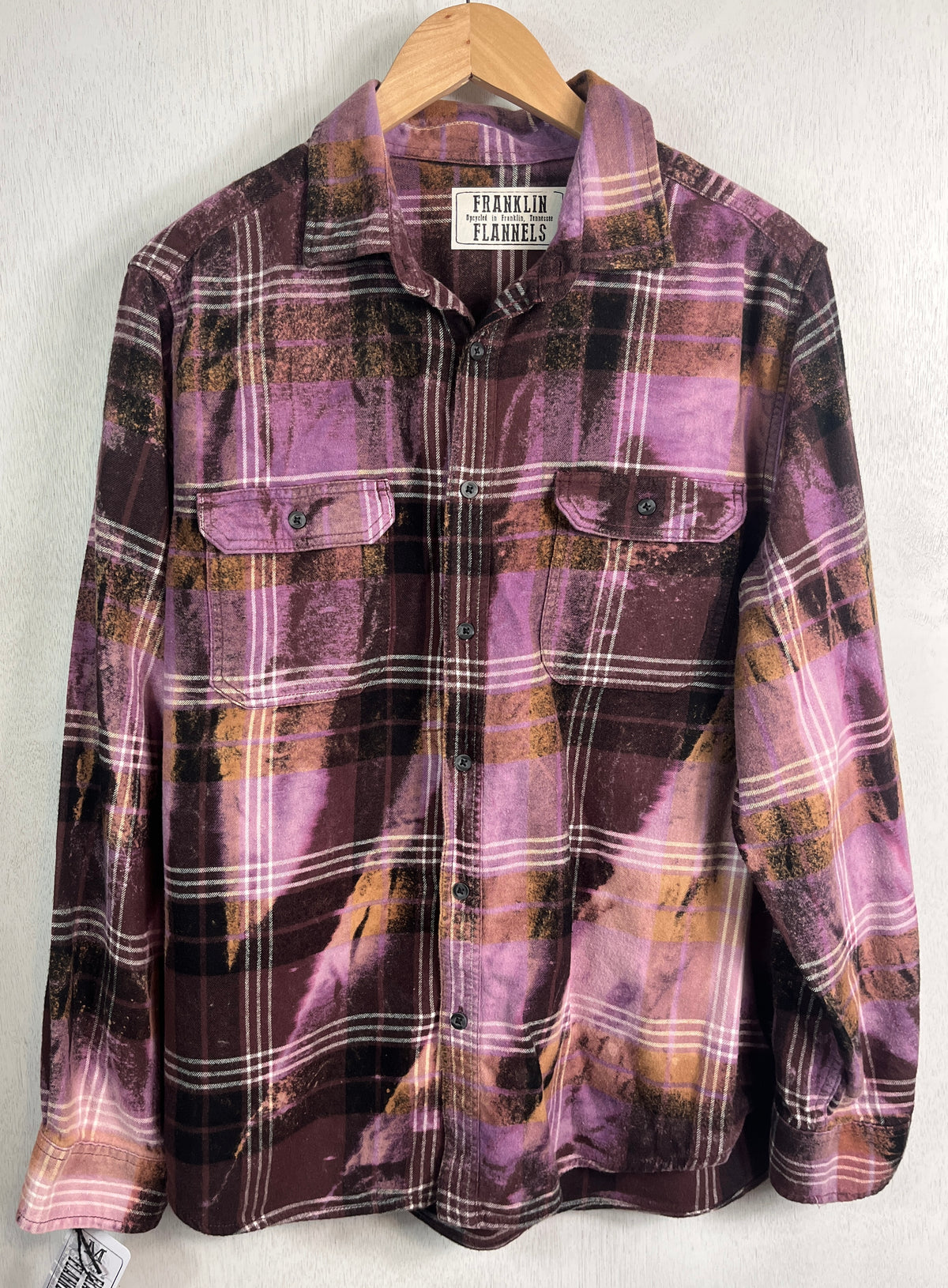 Vintage Plum, Purple, Brown and White Flannel Size Medium