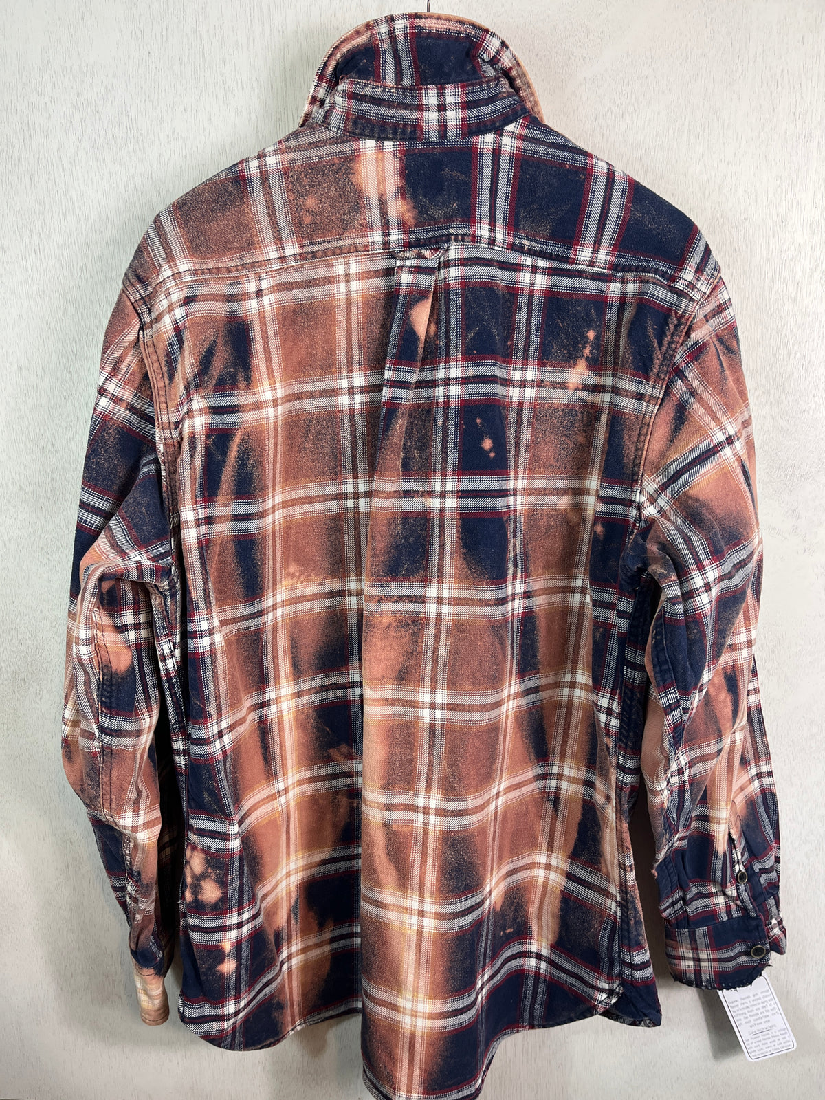 Vintage Navy, White, Red and Dusty Rose Flannel Jacket Size Large