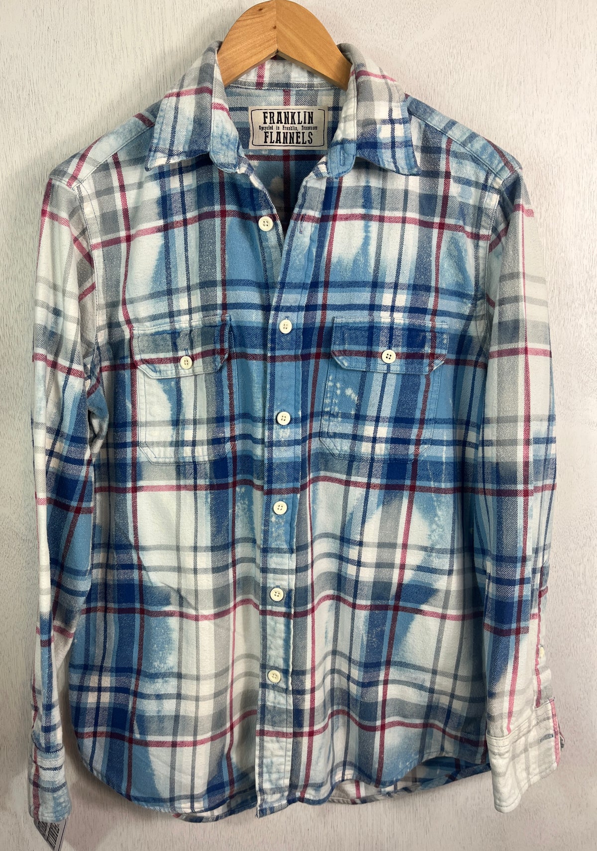 Vintage Red, White and Blue Flannel Size Medium