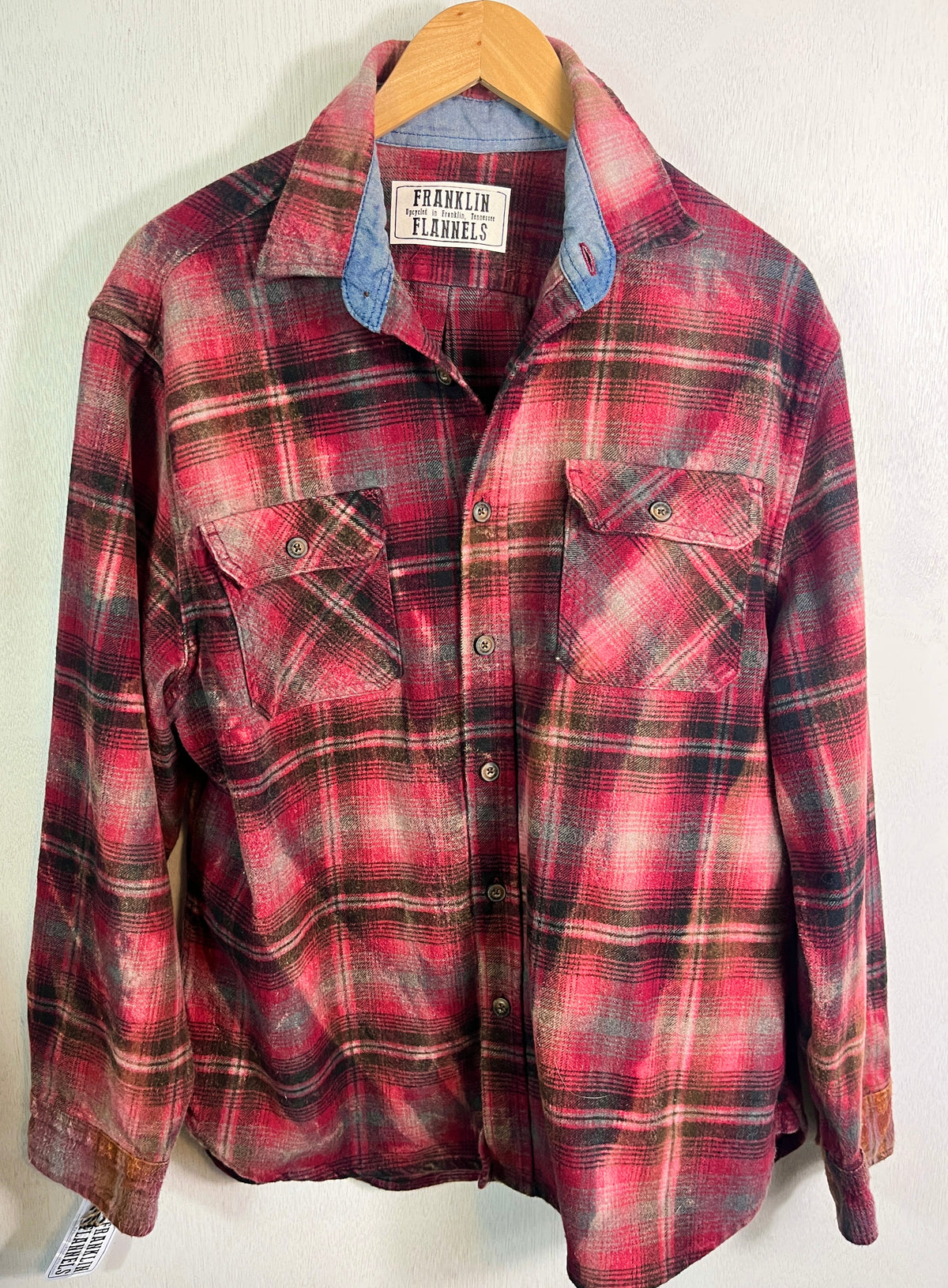 Vintage Merlot, Burgudy, Grey and Black Flannel Jacket Size XL