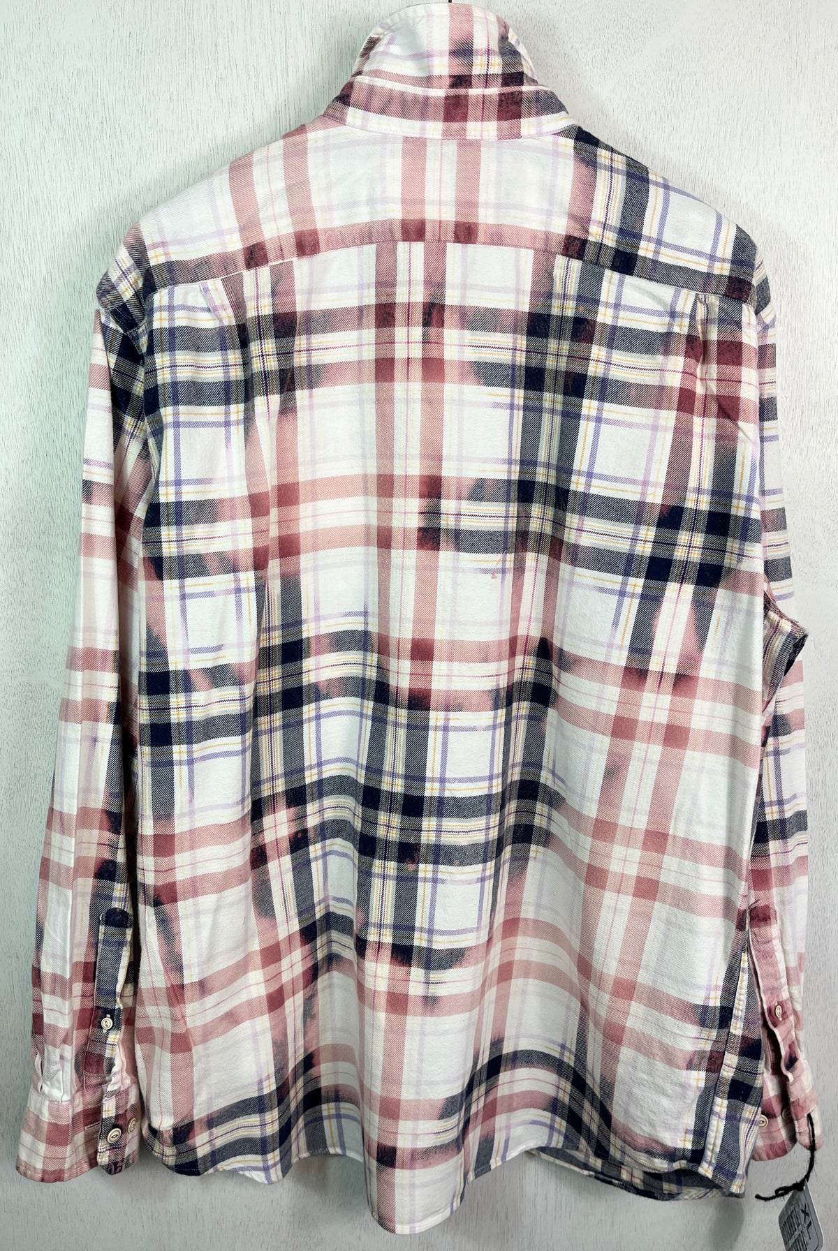 Vintage Rose, Navy and White Flannel Size XL