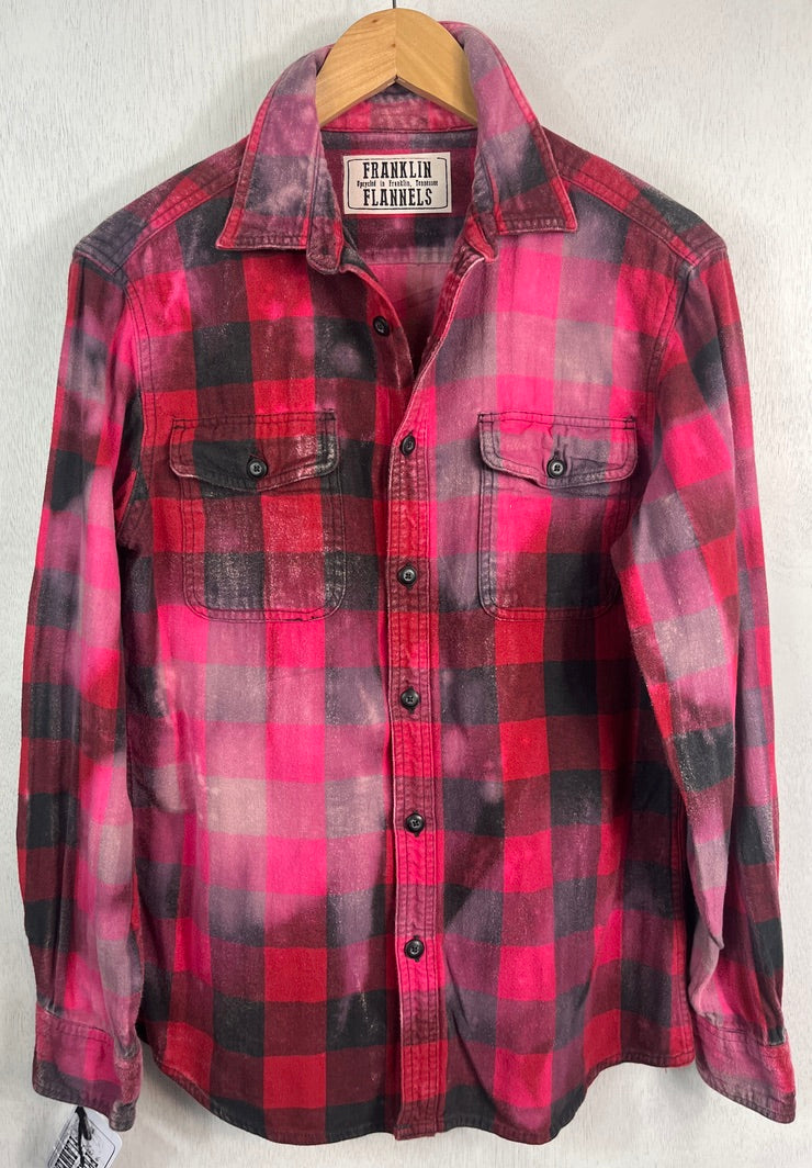 Vintage Red, Black and Pink Flannel Size Small