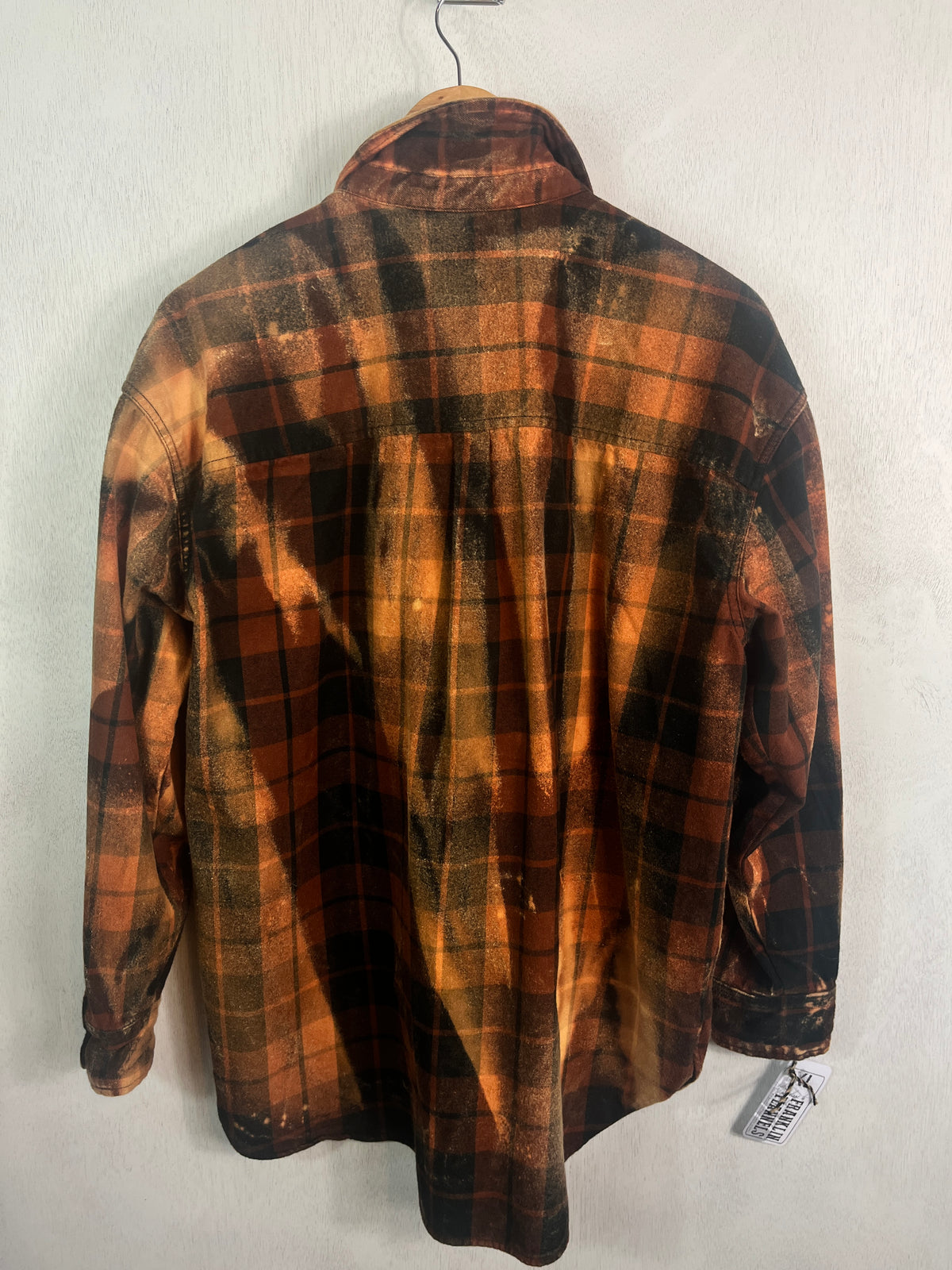 Vintage Black, Gold, Brown and Rust Flannel Size XL