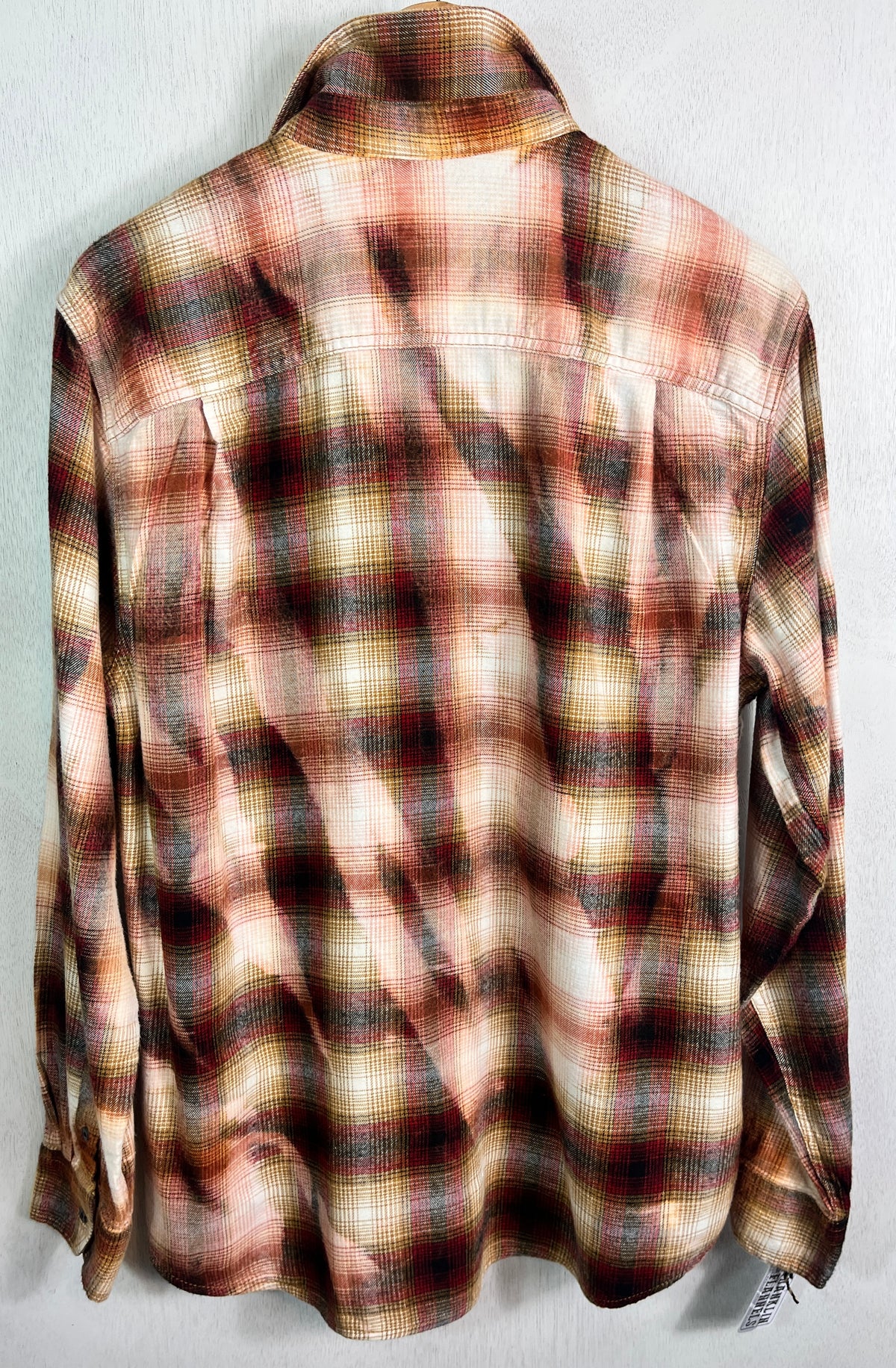 Vintage Red, Brown, Black, and Rust Flannel Size Large