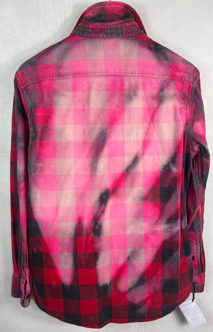 Vintage Red, Black and Pink Flannel Size Small