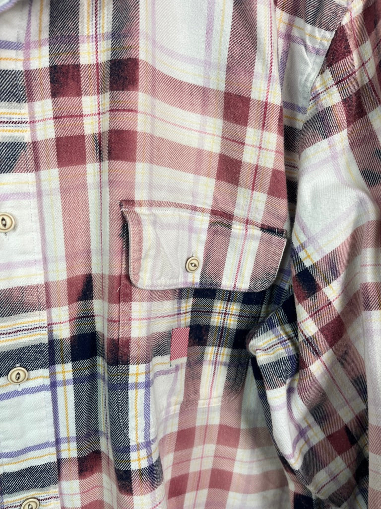 Vintage Rose, Navy and White Flannel Size XL