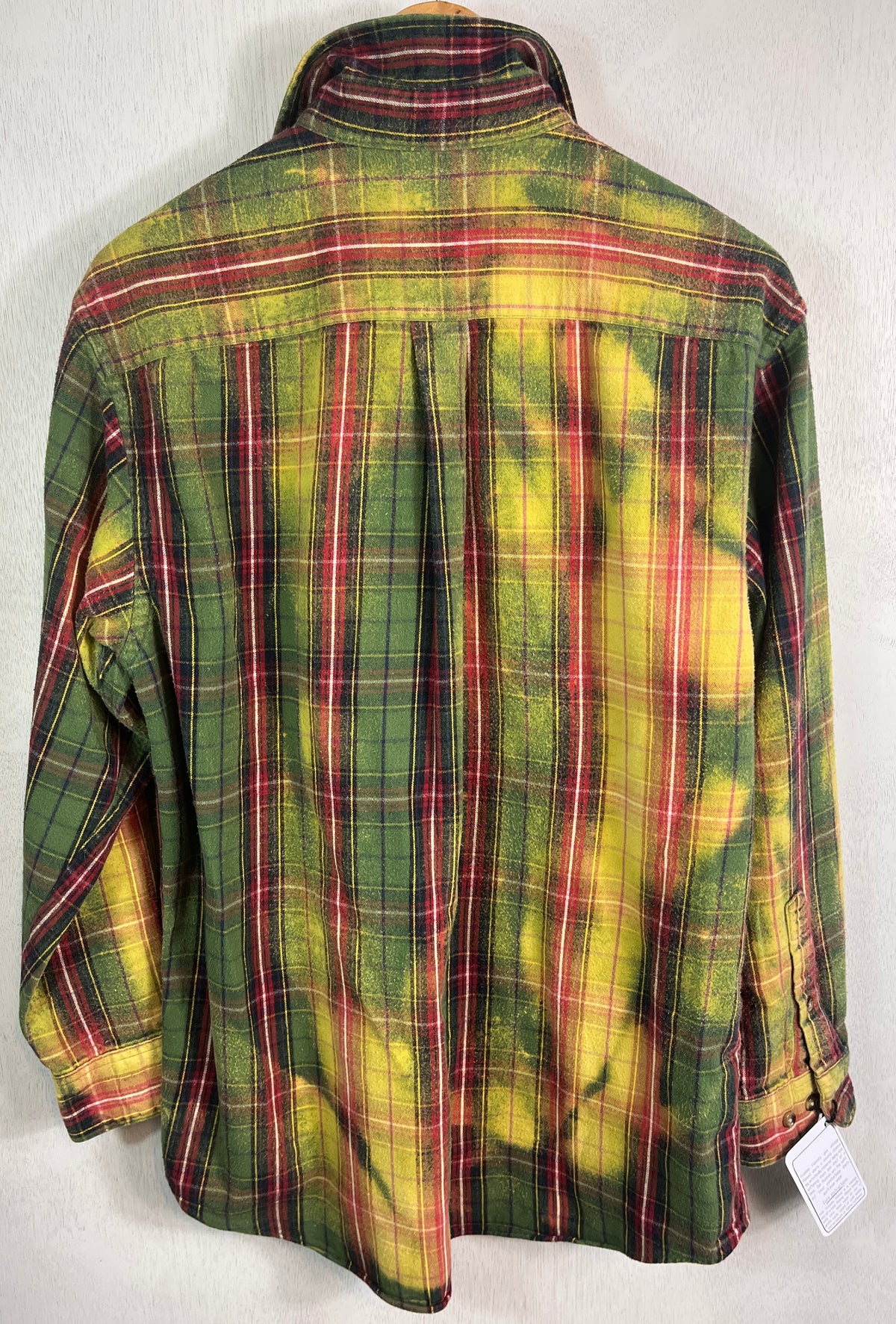 Vintage Green, Red, Black and Yellow Flannel Size Medium
