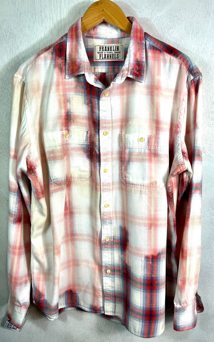Vintage Red, White and Blue Flannel Size Large