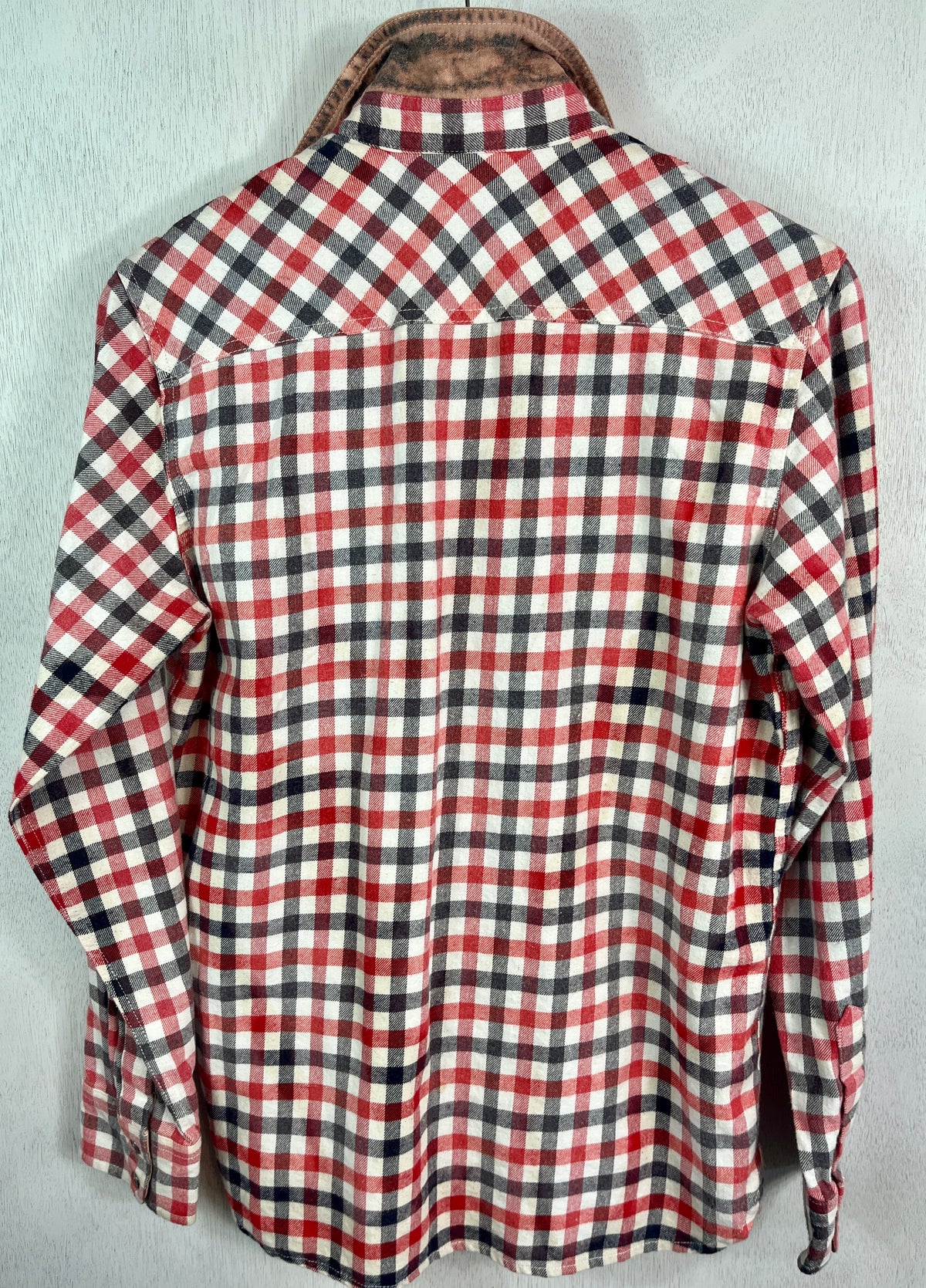 Vintage Red, White and Blue Flannel Size Small