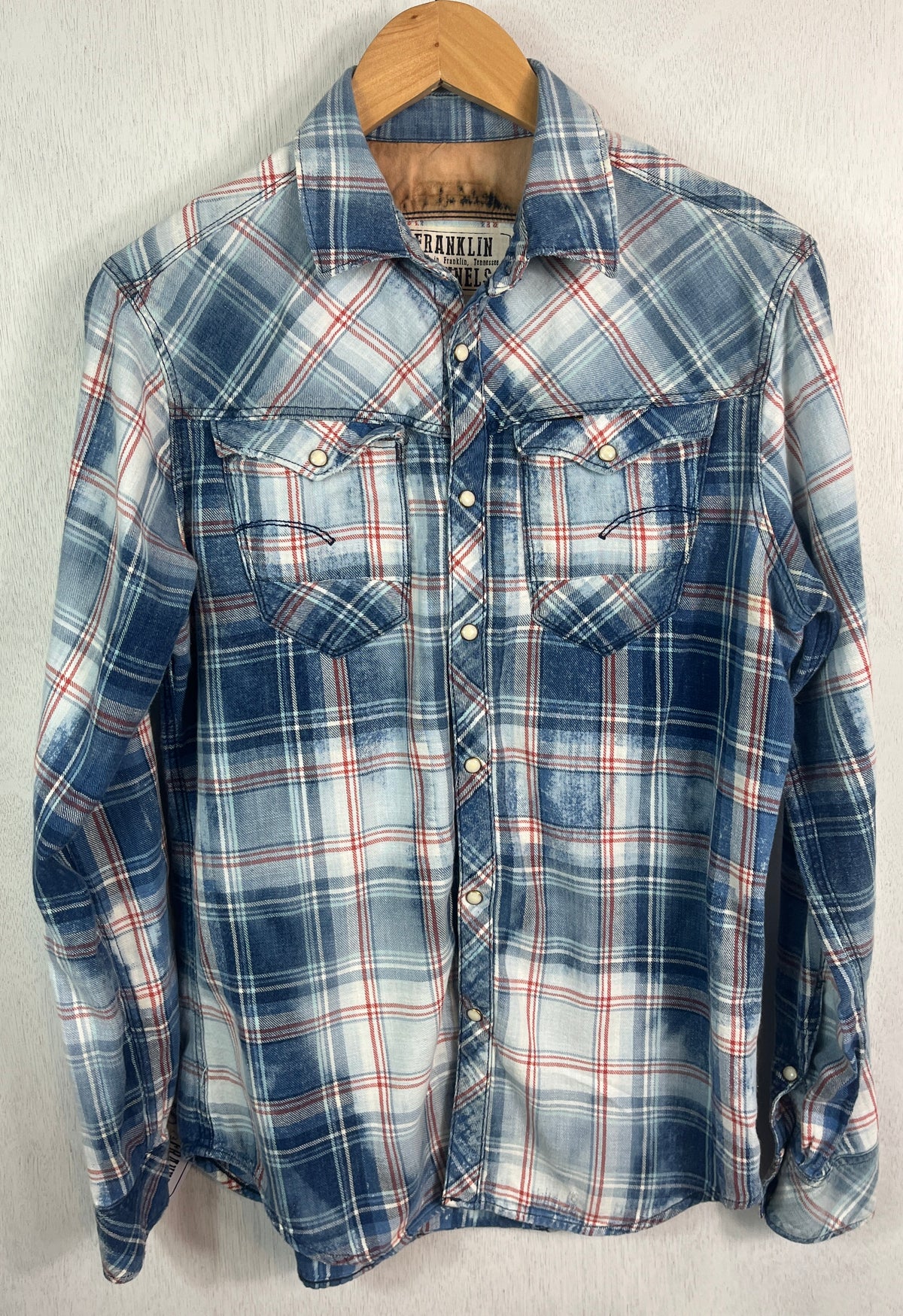 Vintage, Navy, Light Blue, White and Red Lightweight Denim Size Small