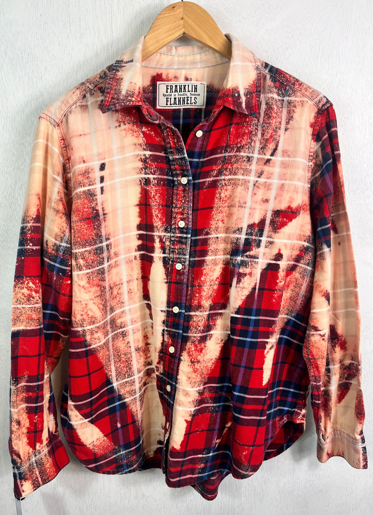 Vintage Red, Blue and White Lightweight Cotton Size Small