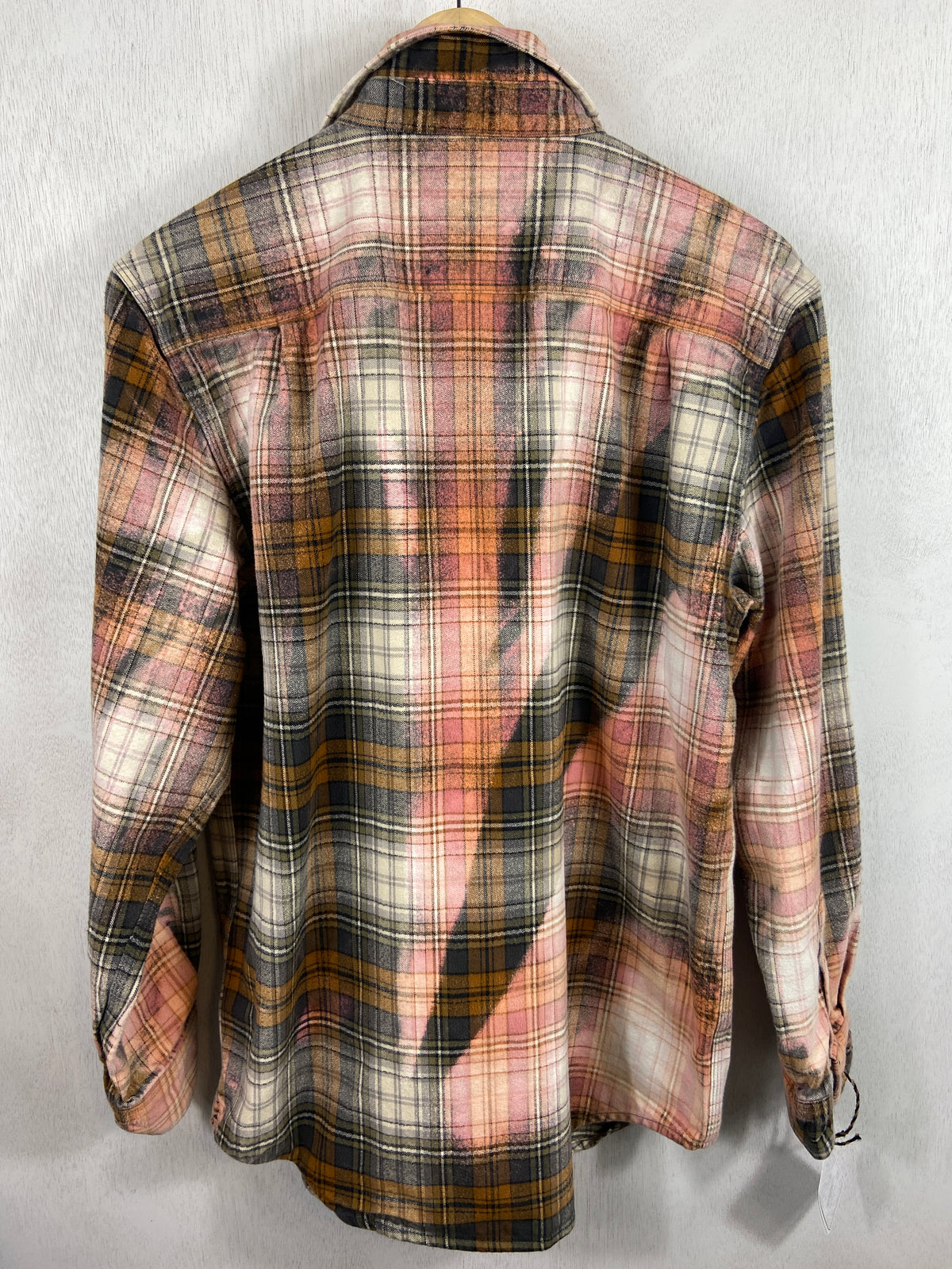 Vintage Grey, Pink, Brown and White Flannel Jacket Size Medium