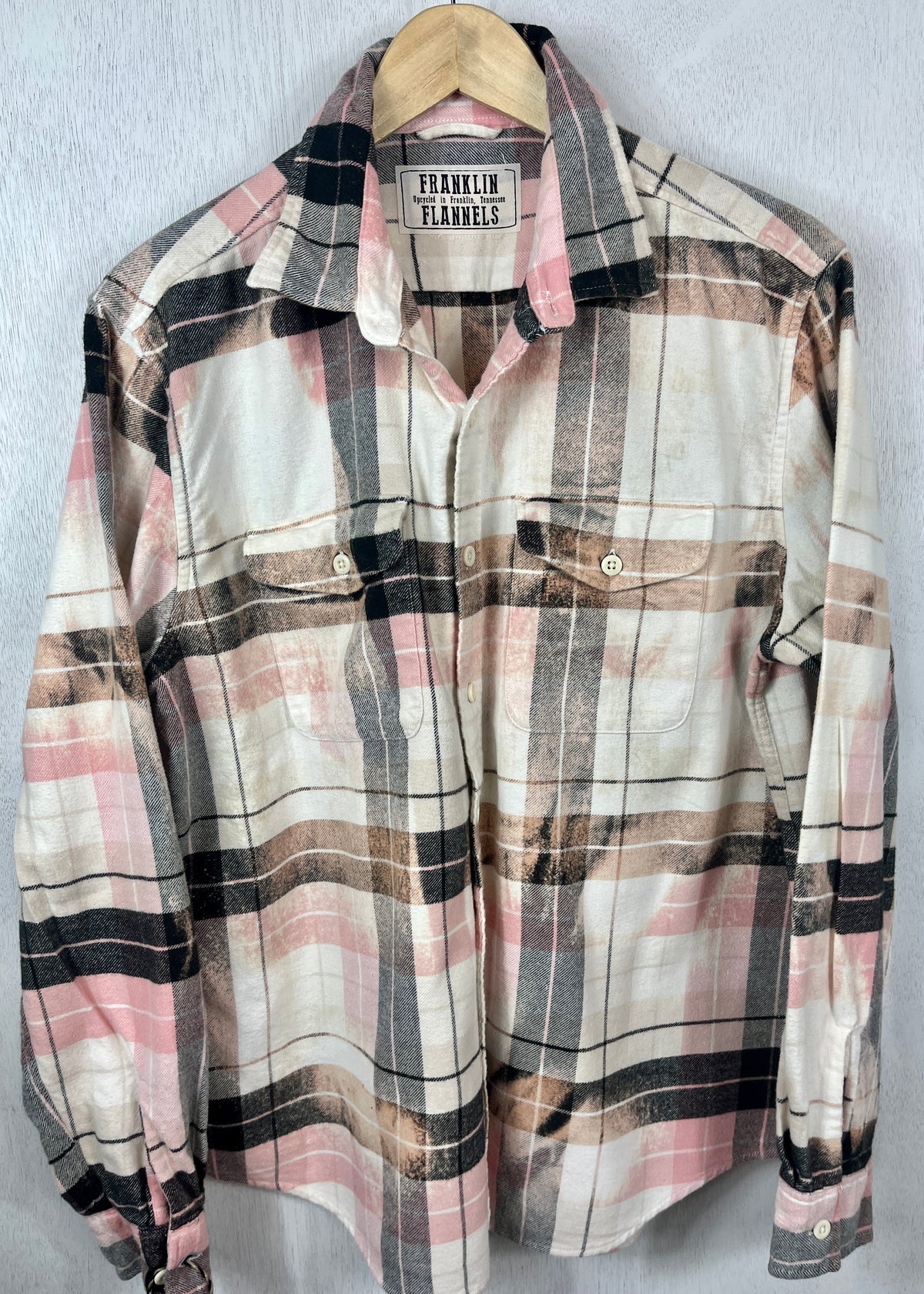 Vintage Pink, Black, White and Camel Size Large