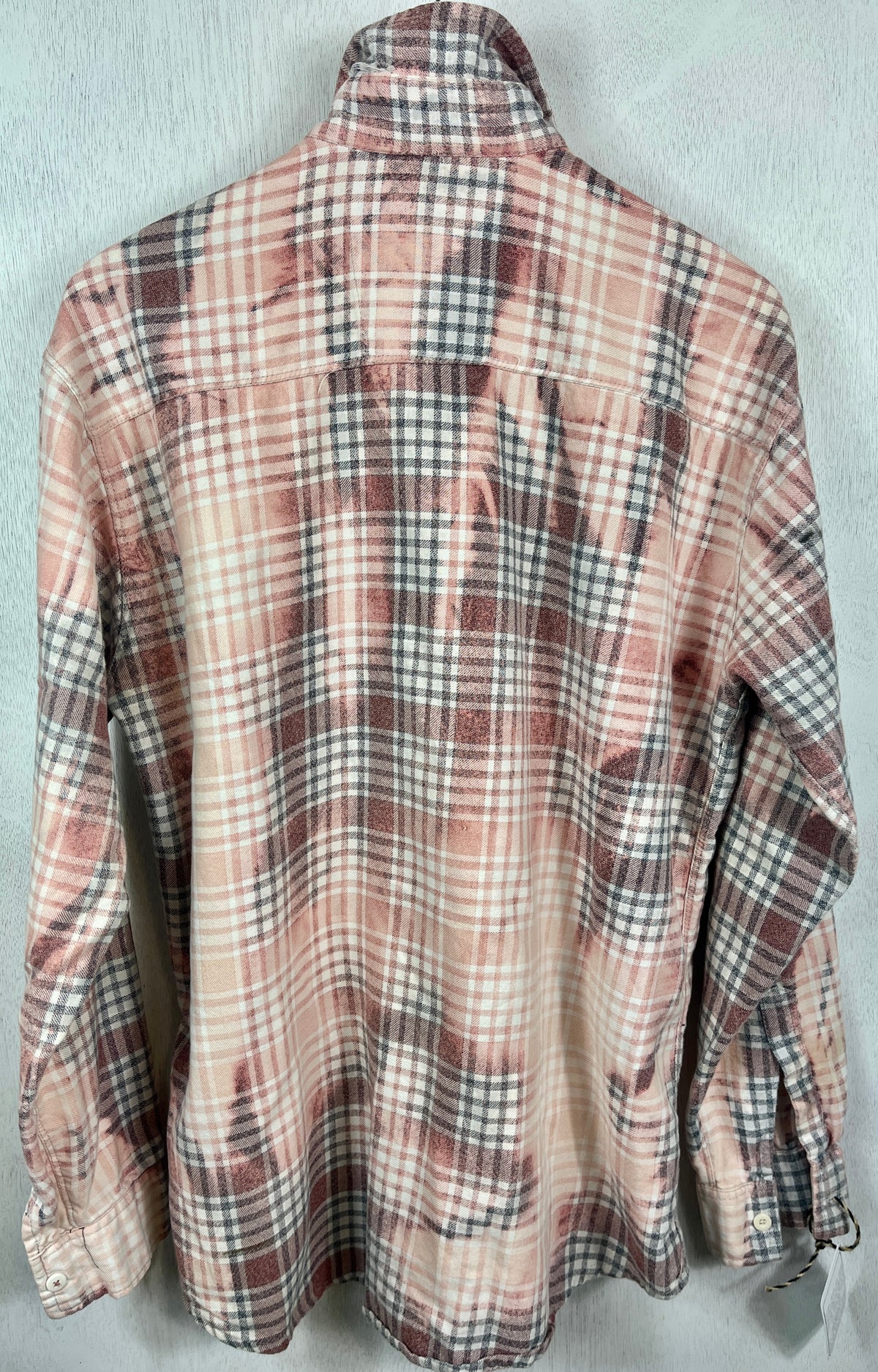 Vintage Pink, Grey and Cream Flannel Size XL