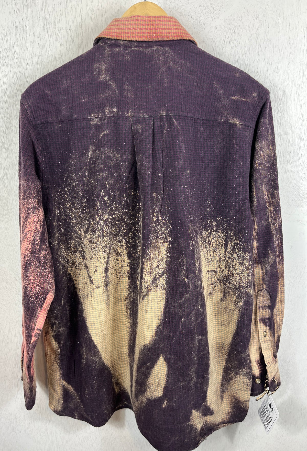Vintage Purple, Pink, Cream and Black Flannel Size Medium