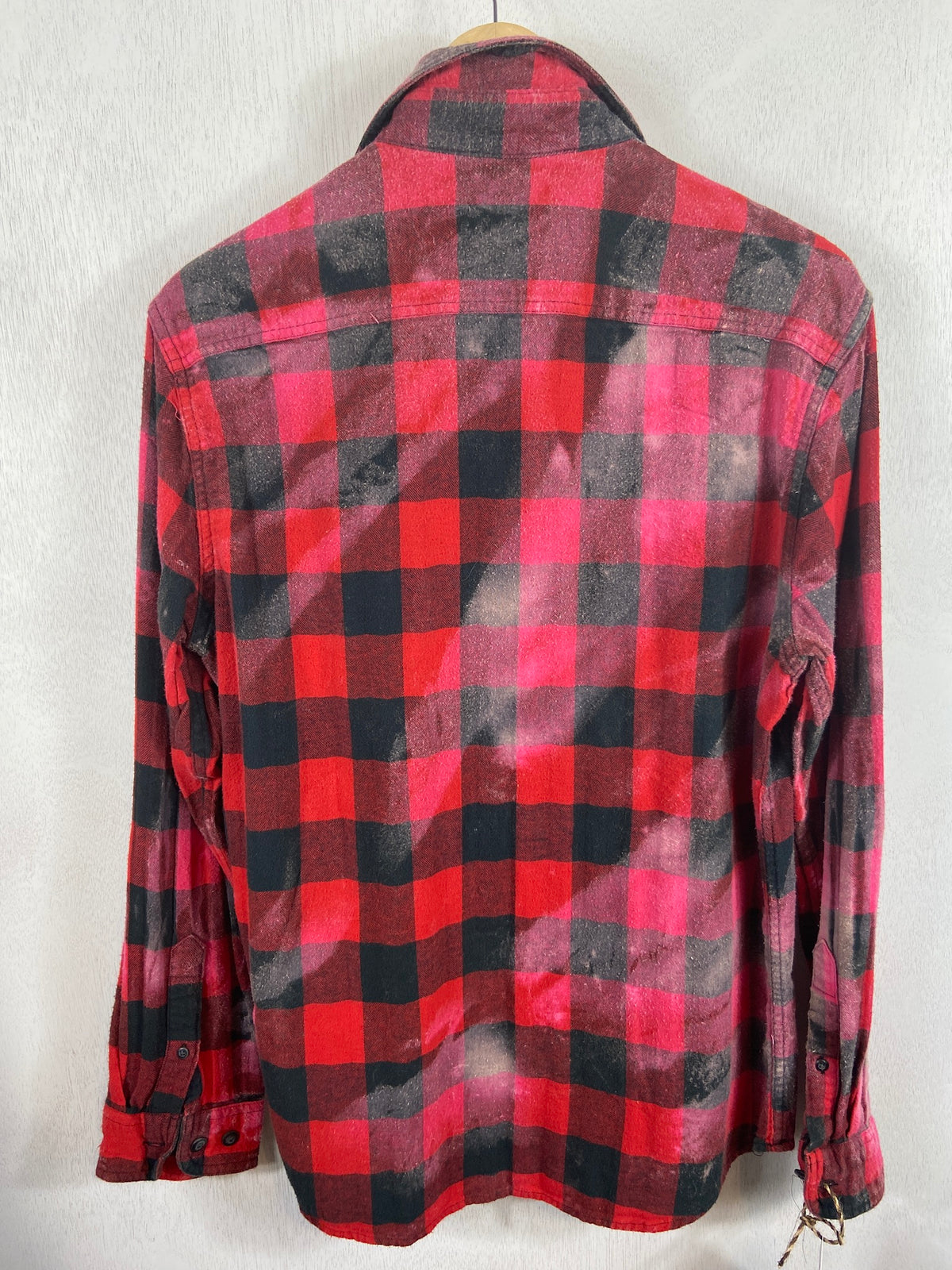 Vintage Red, Black and Pink Buffalo Check Flannel Size Medium