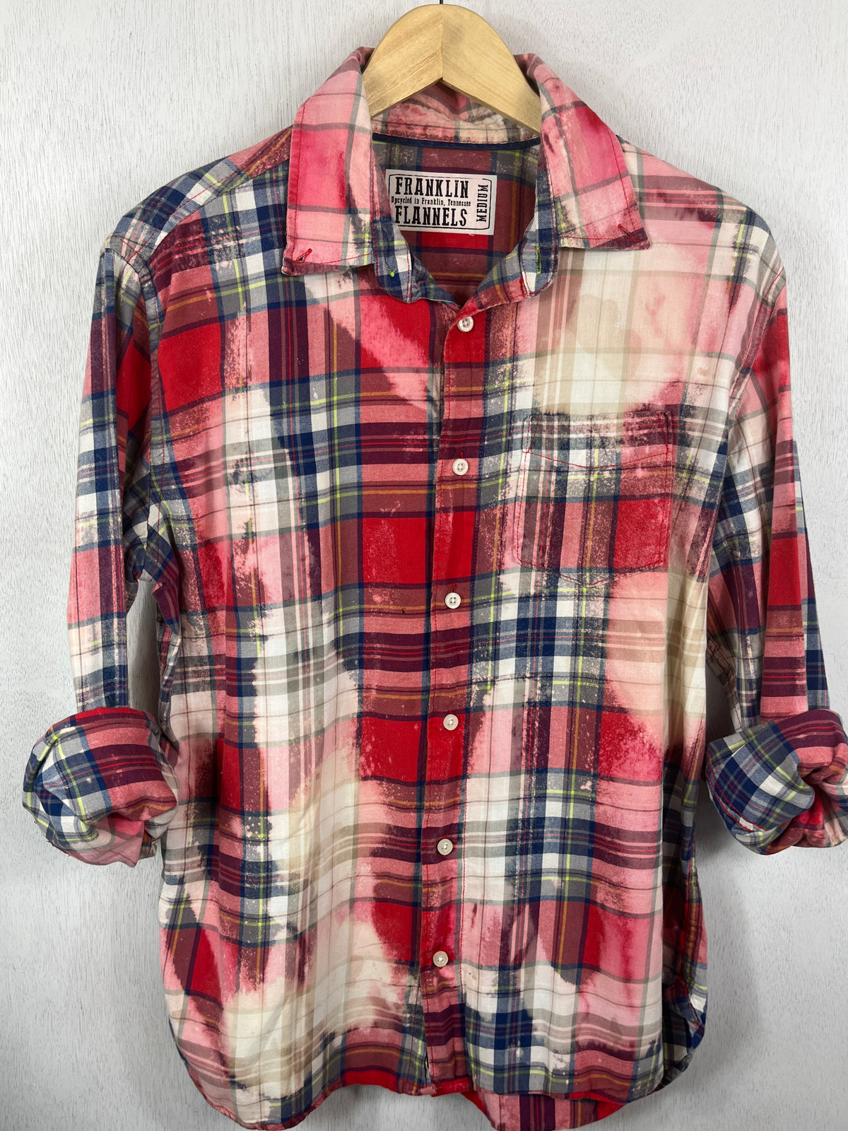 Vintage Red, Blue and White Lightweight Cotton Size Medium