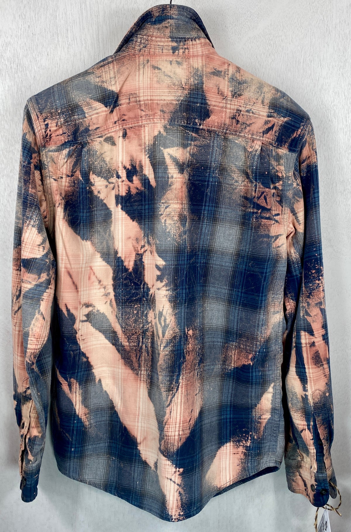 Vintage Navy, Grey and Pink Flannel Size Small