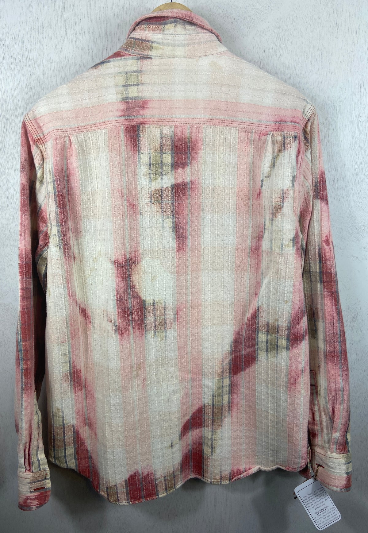 Vintage Pink, White and Sage Green Cotton Size Medium