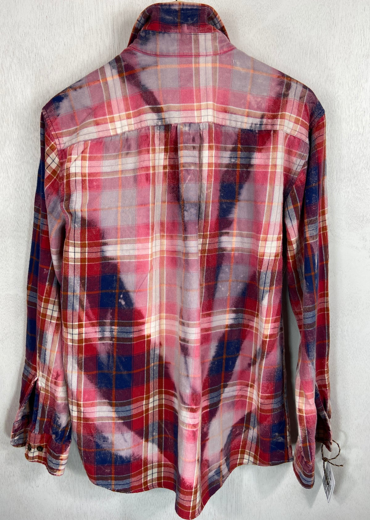 Vintage Red, Navy Blue and White Flannel Size Large
