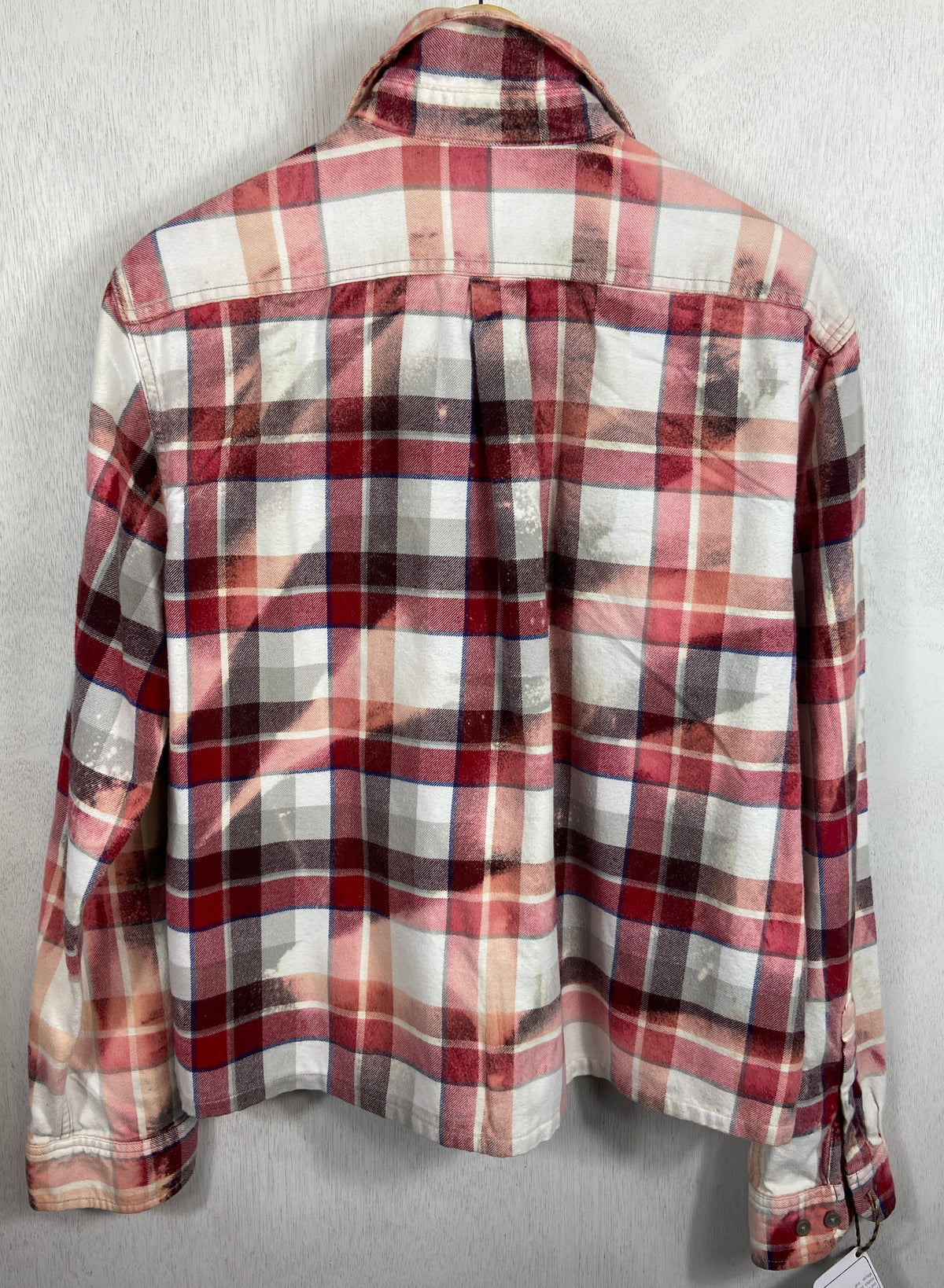 Vintage Red, Pink, White and Grey Flannel Size Large