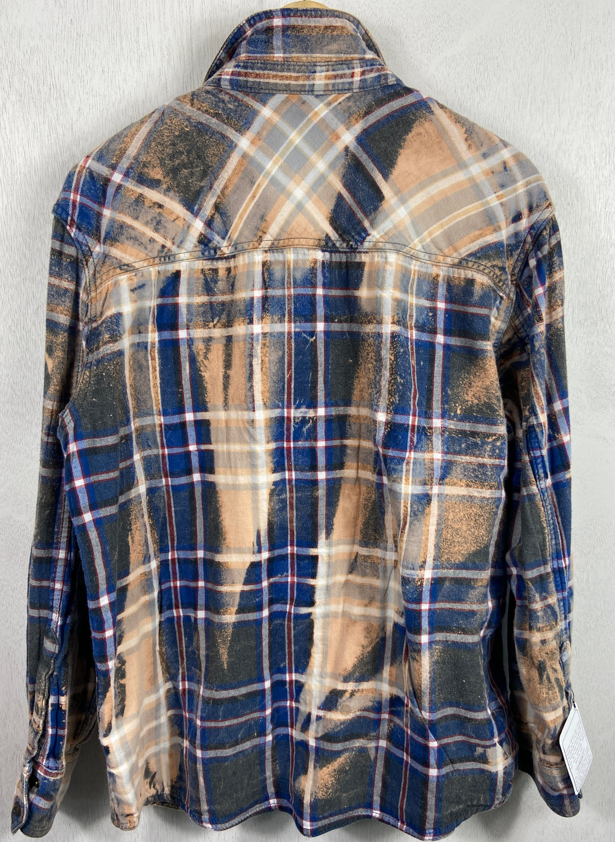 Vintage Western Style Blue, Red, Grey and Cream Jacket Size XL