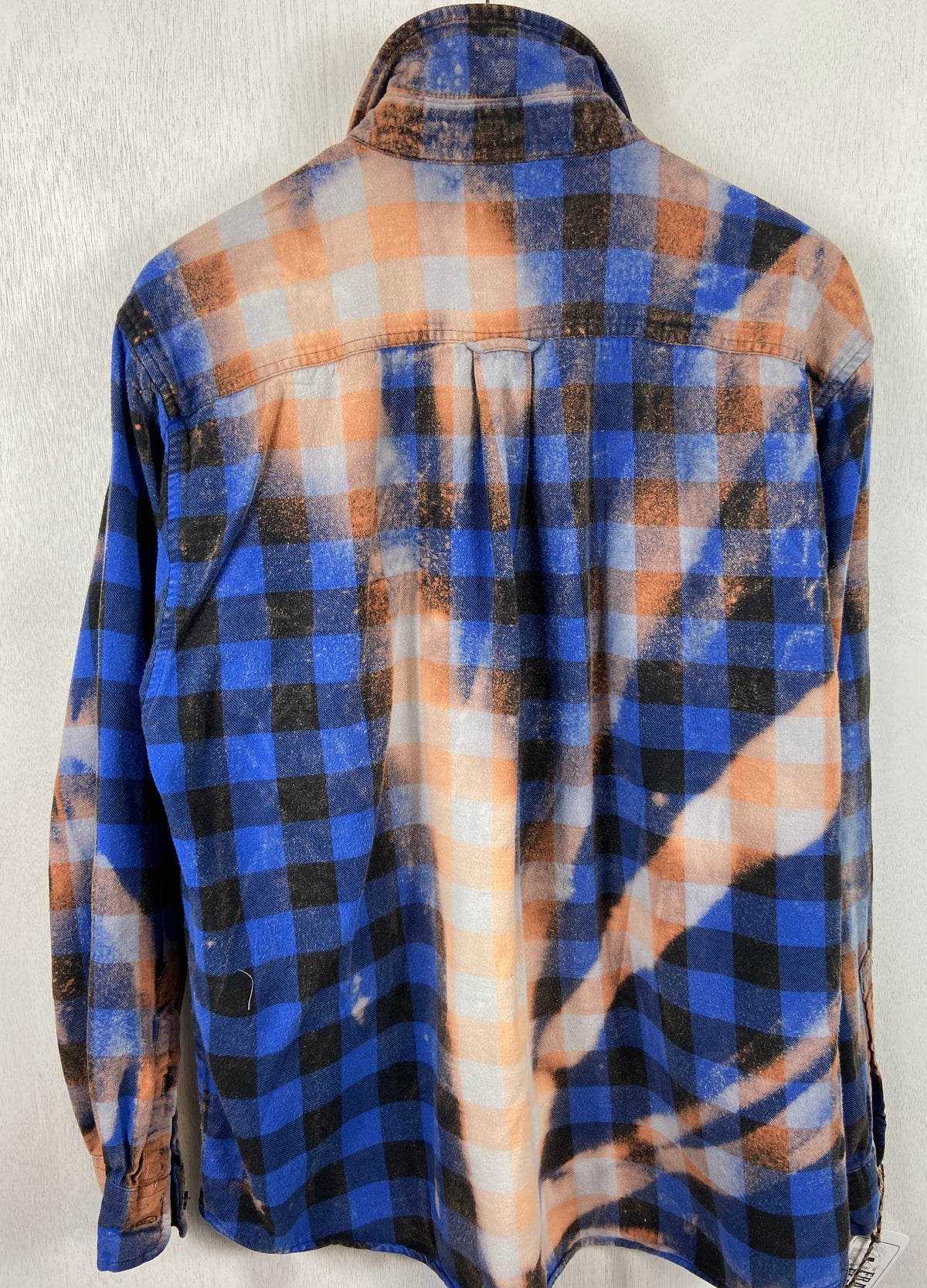 Vintage Royal Blue, Black and Rust Flannel Size Large
