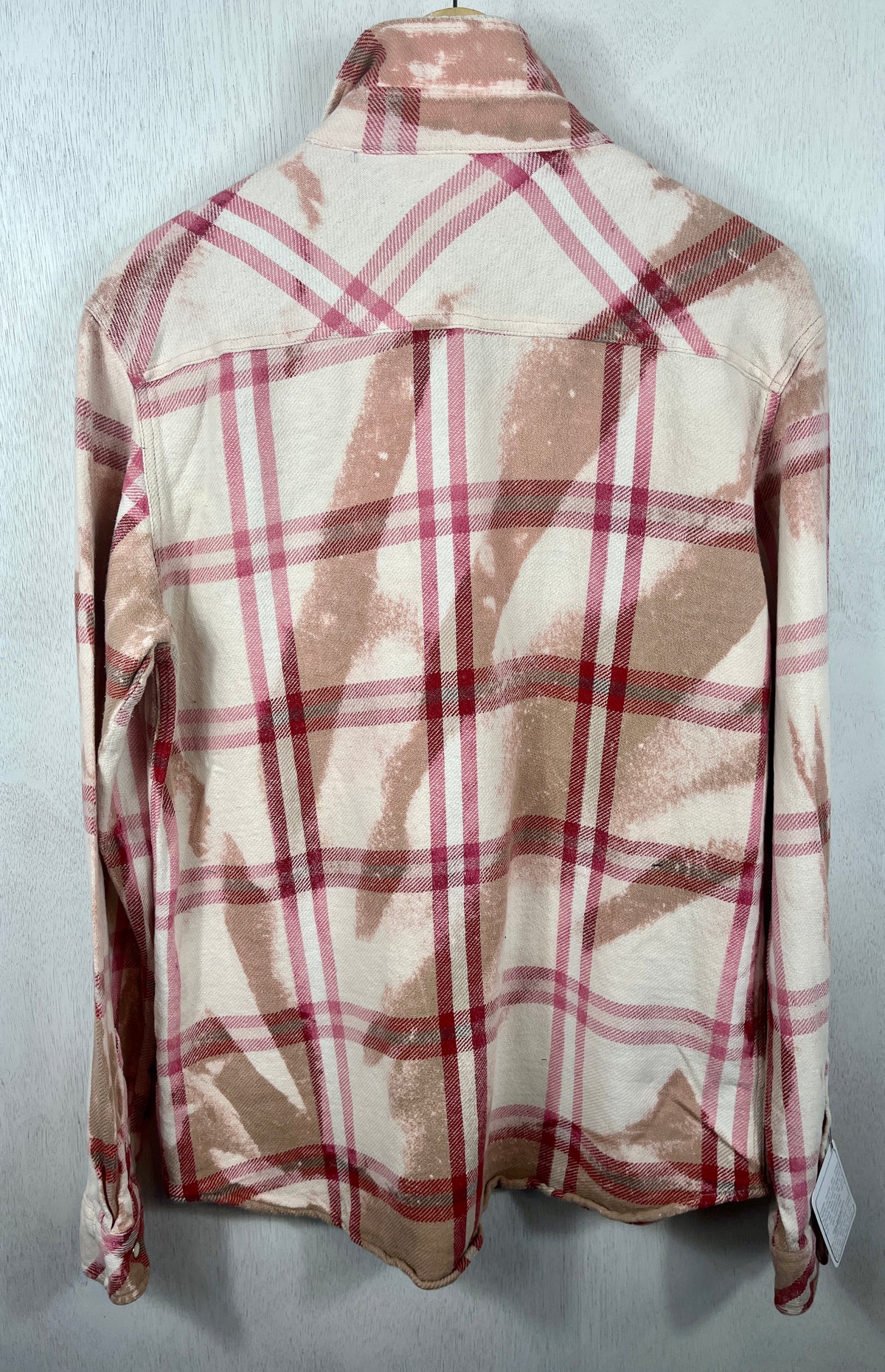 Vintage Pink, Cream and Taupe Flannel Size Large