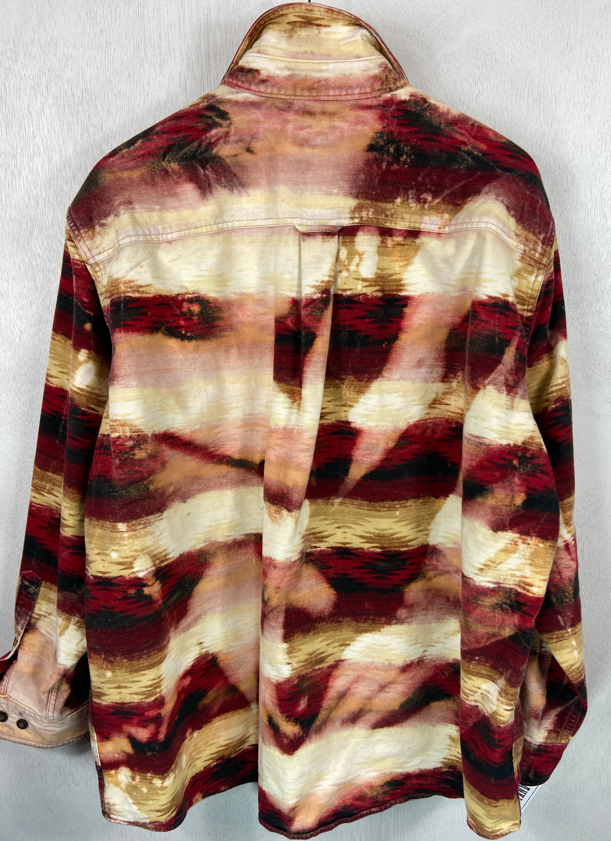 Vintage Red, Peach and Light Yellow Flannel Size XL