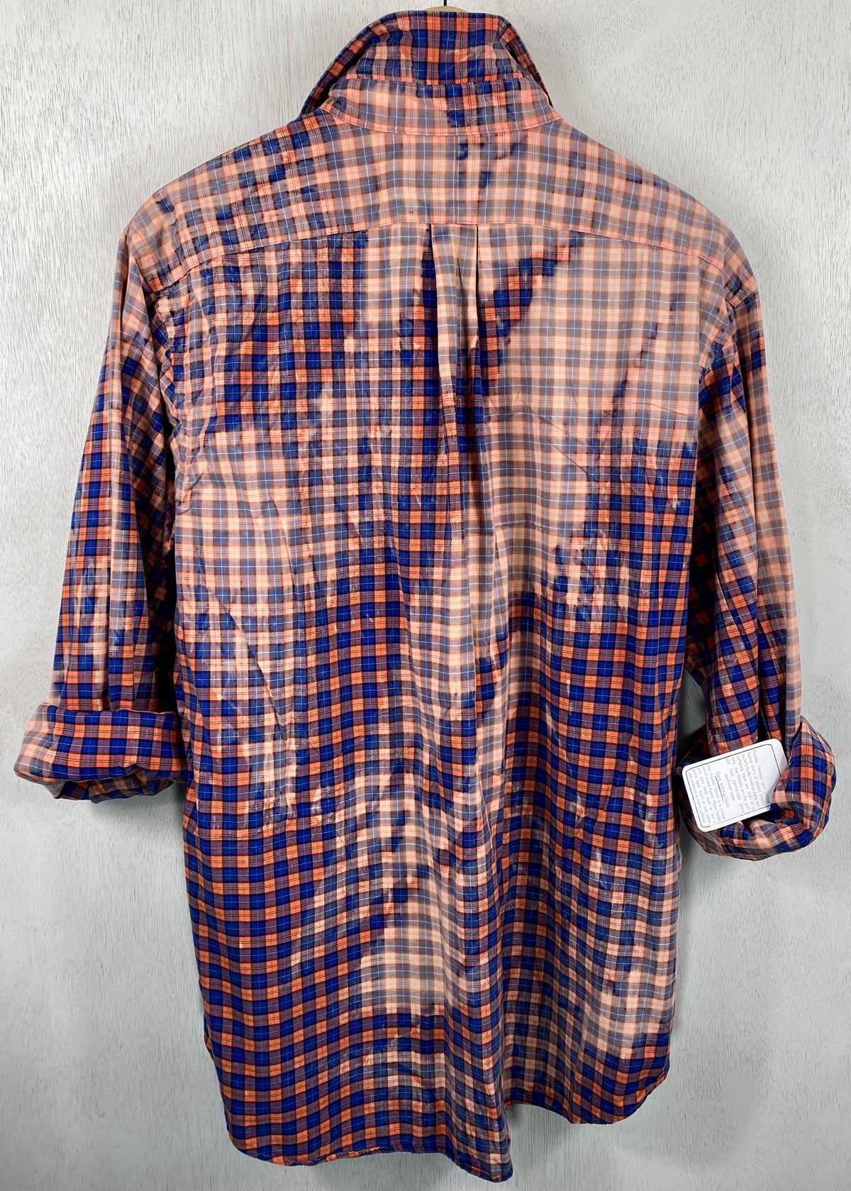 Vintgae Royal Blue and Orange Lightweight Cotton Size Large