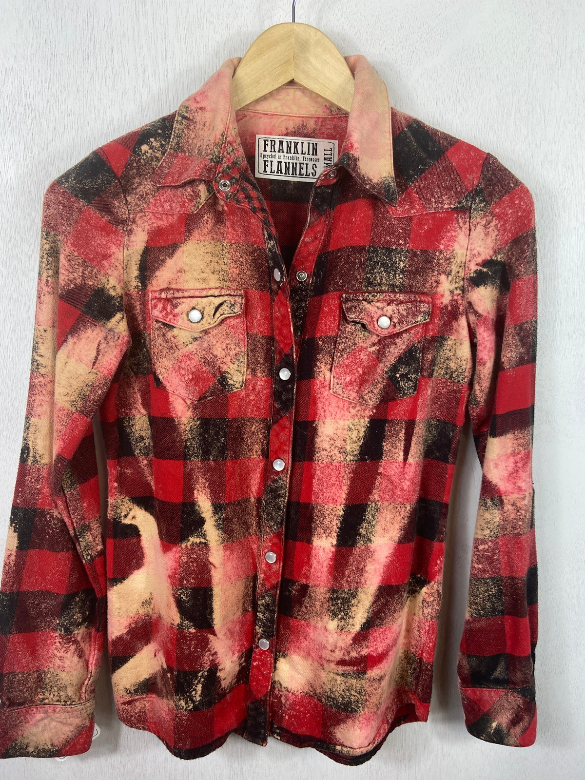 Vintage Western Style distressed flannel Size XS