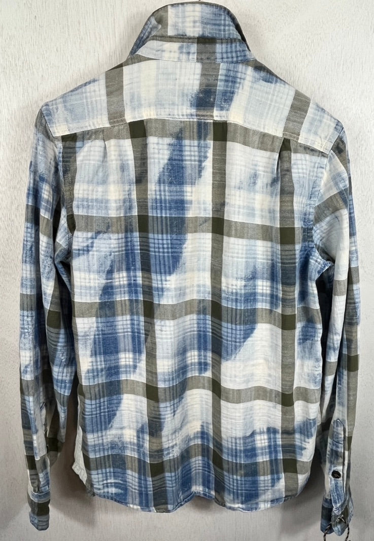 Vintage Sage, Light Blue and White Denim Size Small