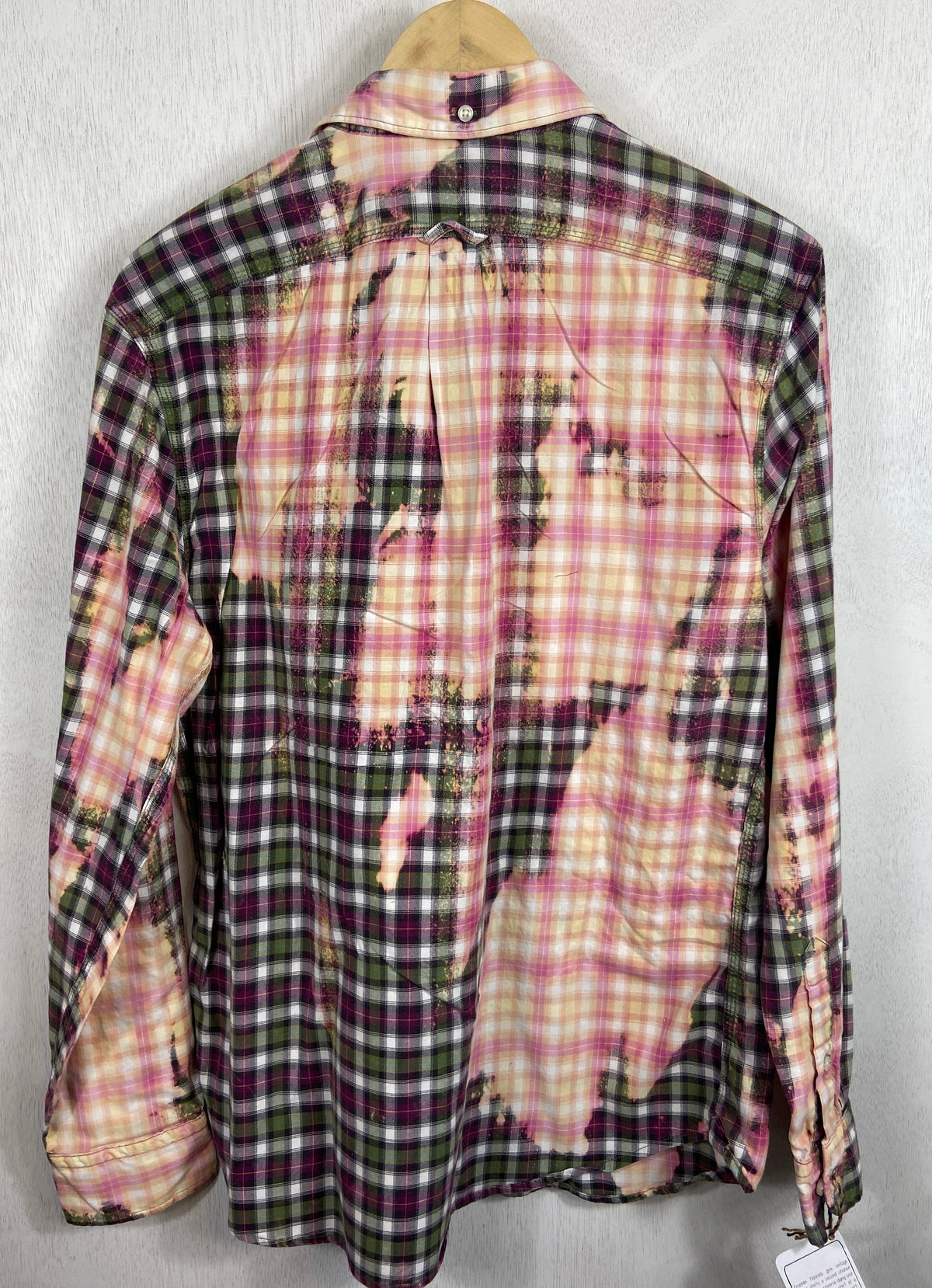Vintage Pink, Green, Purple and White Lightweight Cotton Size Medium