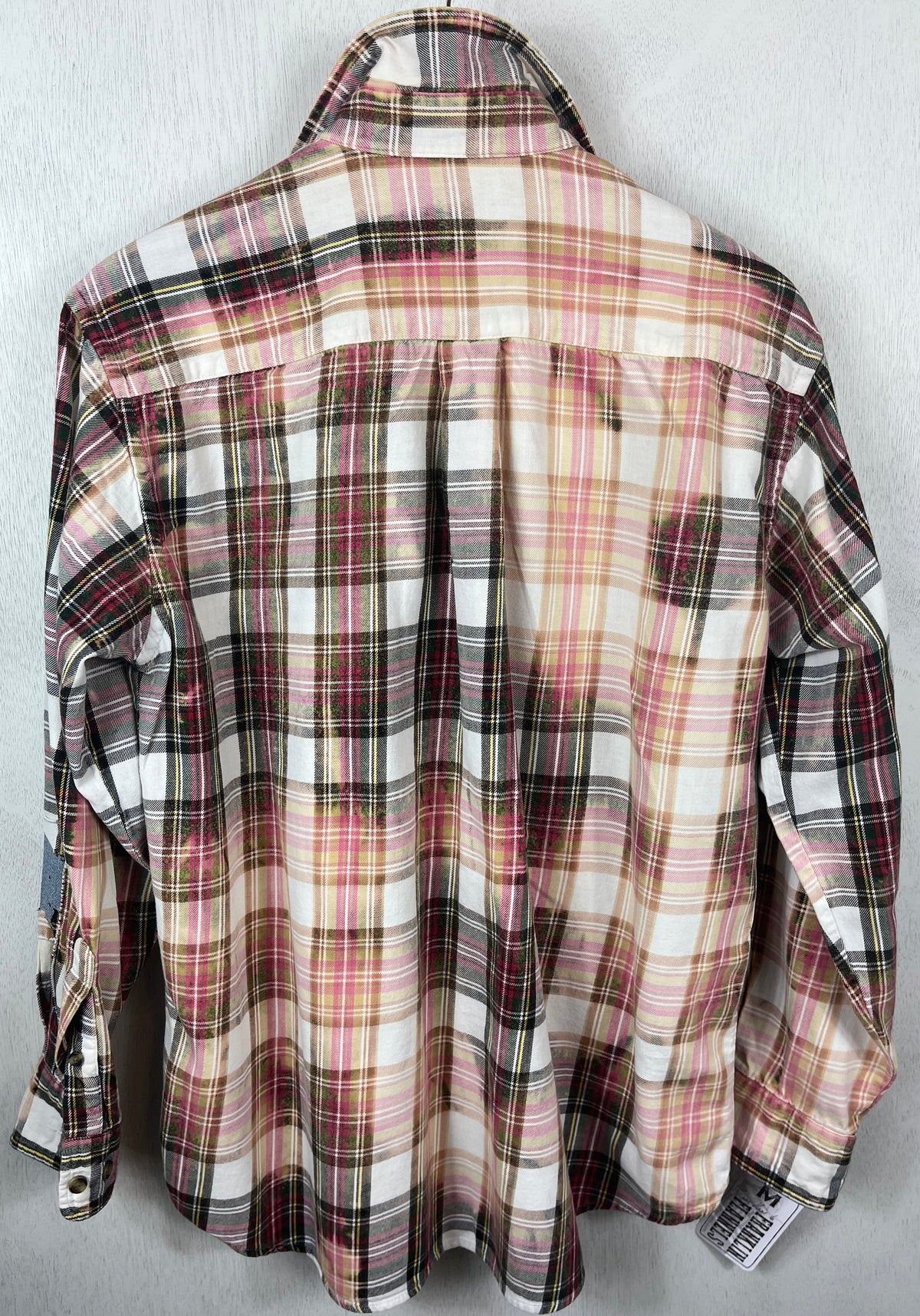 Vintage Red, Pink, Peach and Black Flannel Size Medium