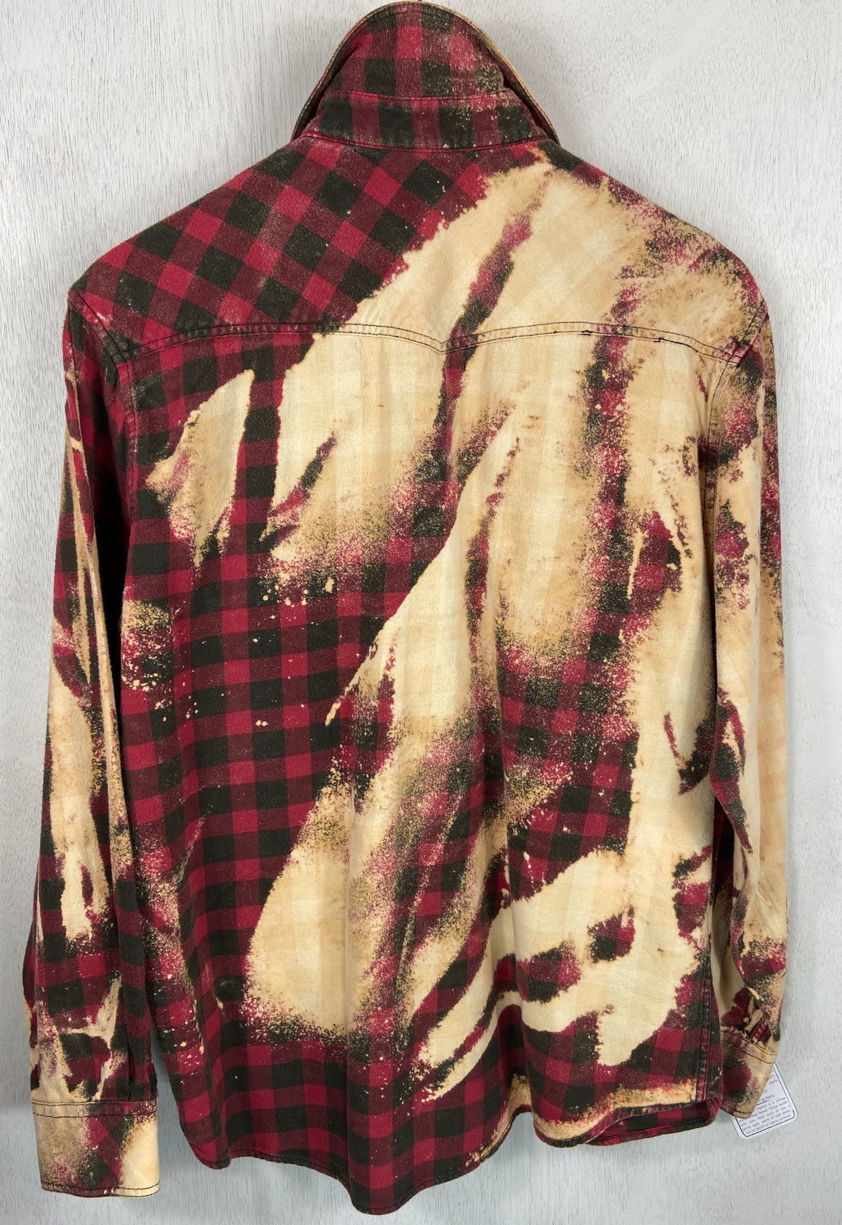 Vintage Western Style Red, Black and Gold Flannel Size Medium