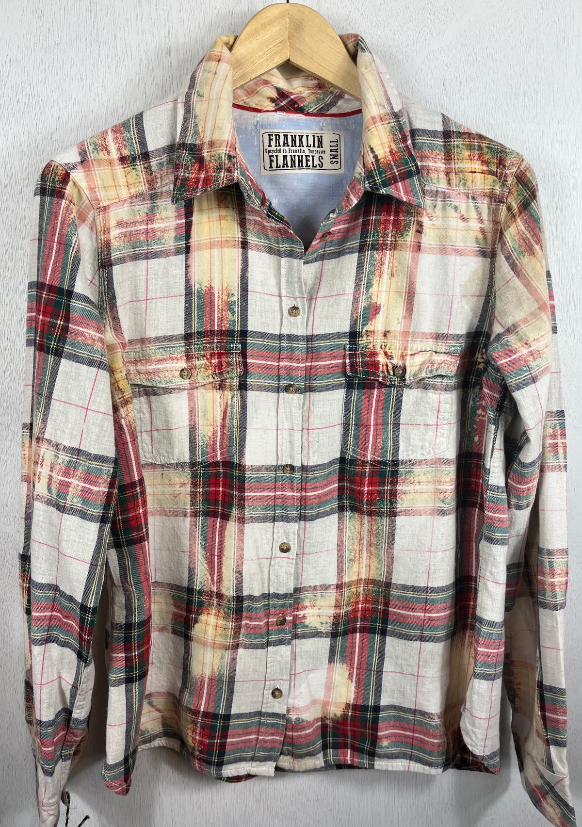 Vintage Red, Green and White Flannel Size Small