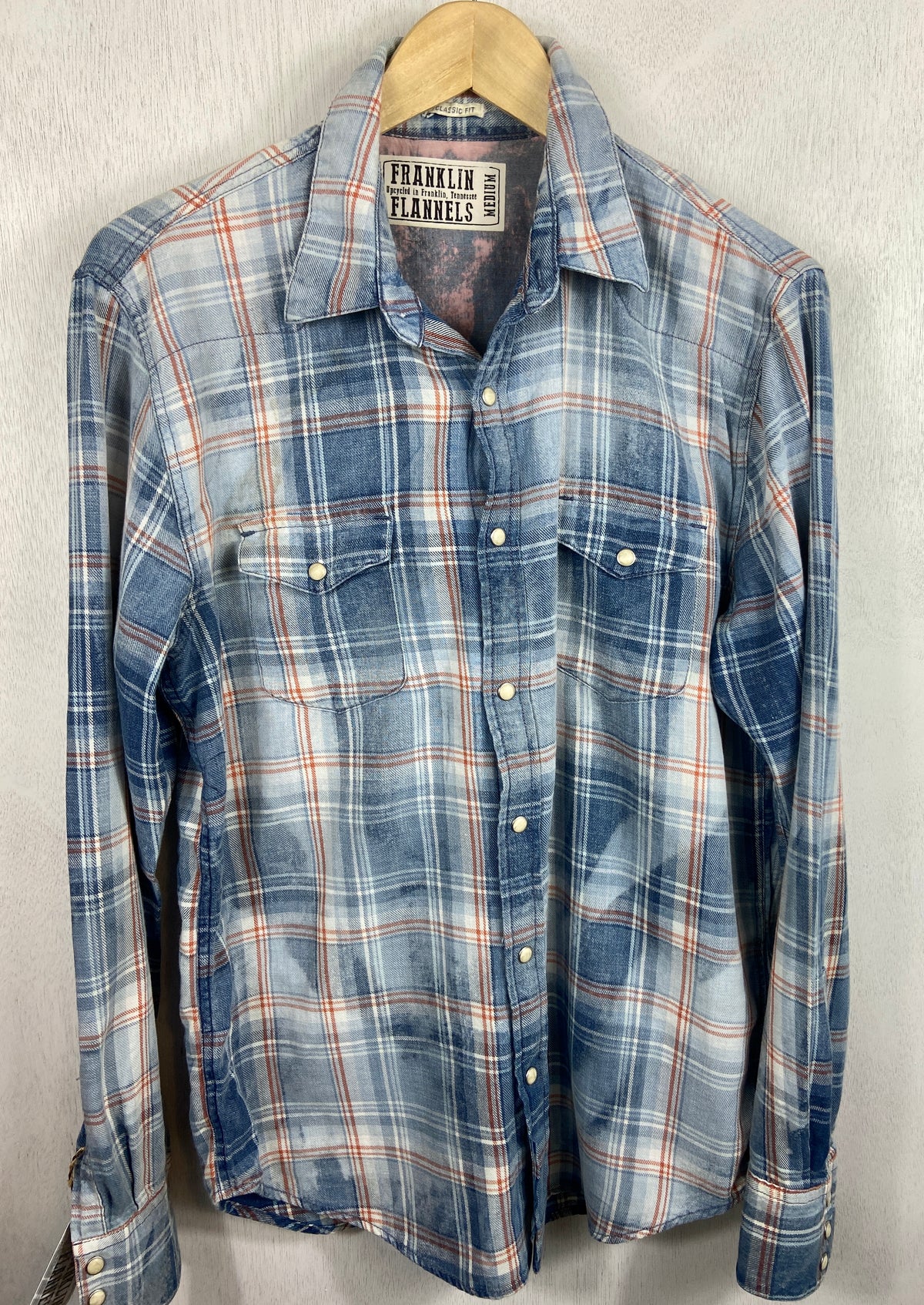 Vintage Western Style Light Blue Denim Cotton Size Medium