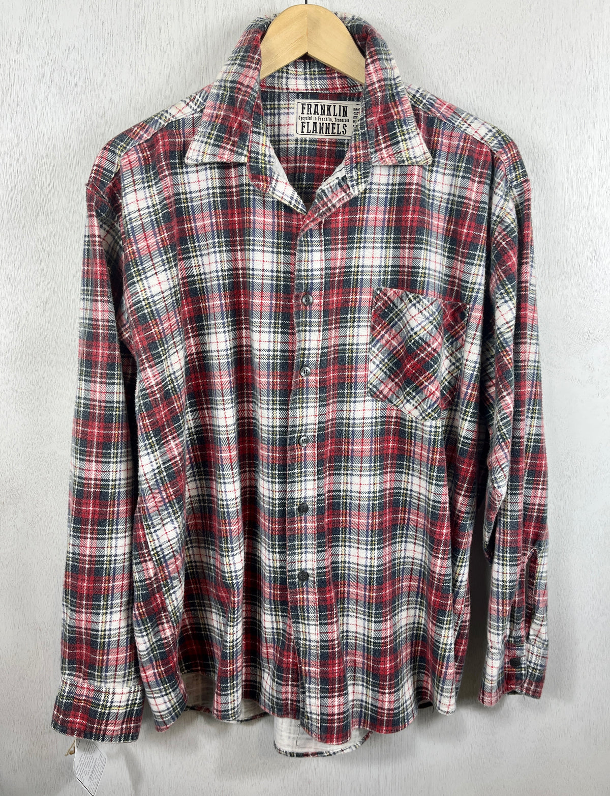 Vintage Retro Red, Green and White Flannel Size XL