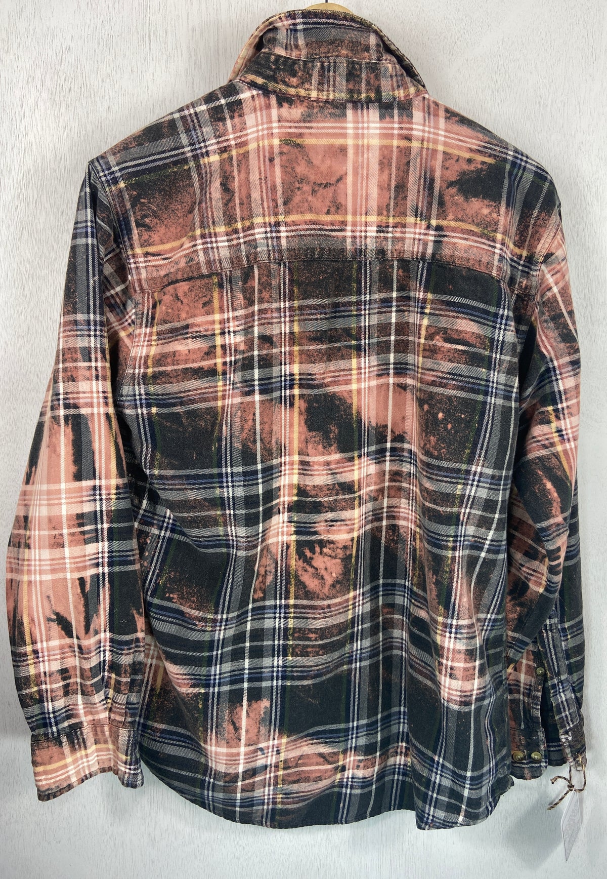 Vintage Grey, Dusty Rose and Dark Green Flannel Size Medium